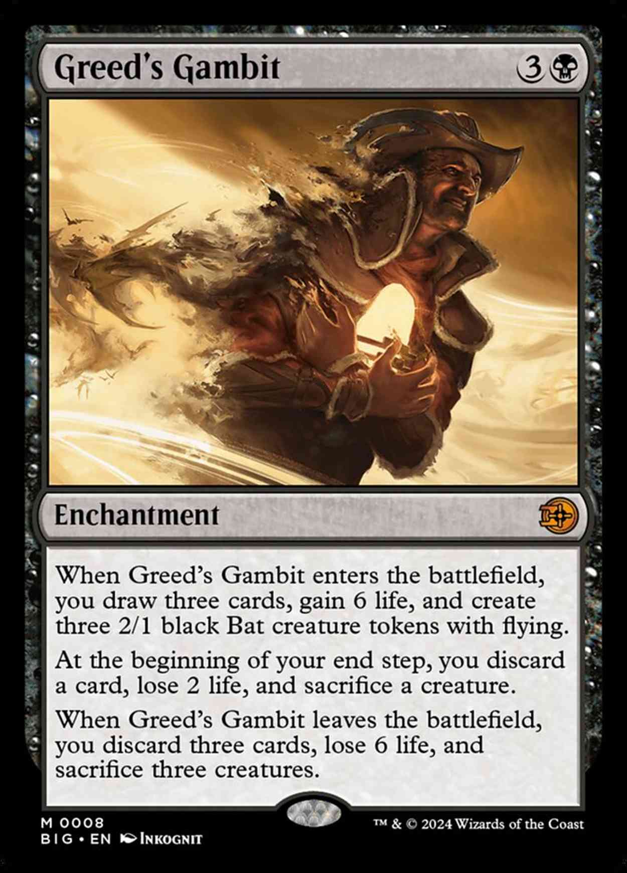 Greed's Gambit magic card front