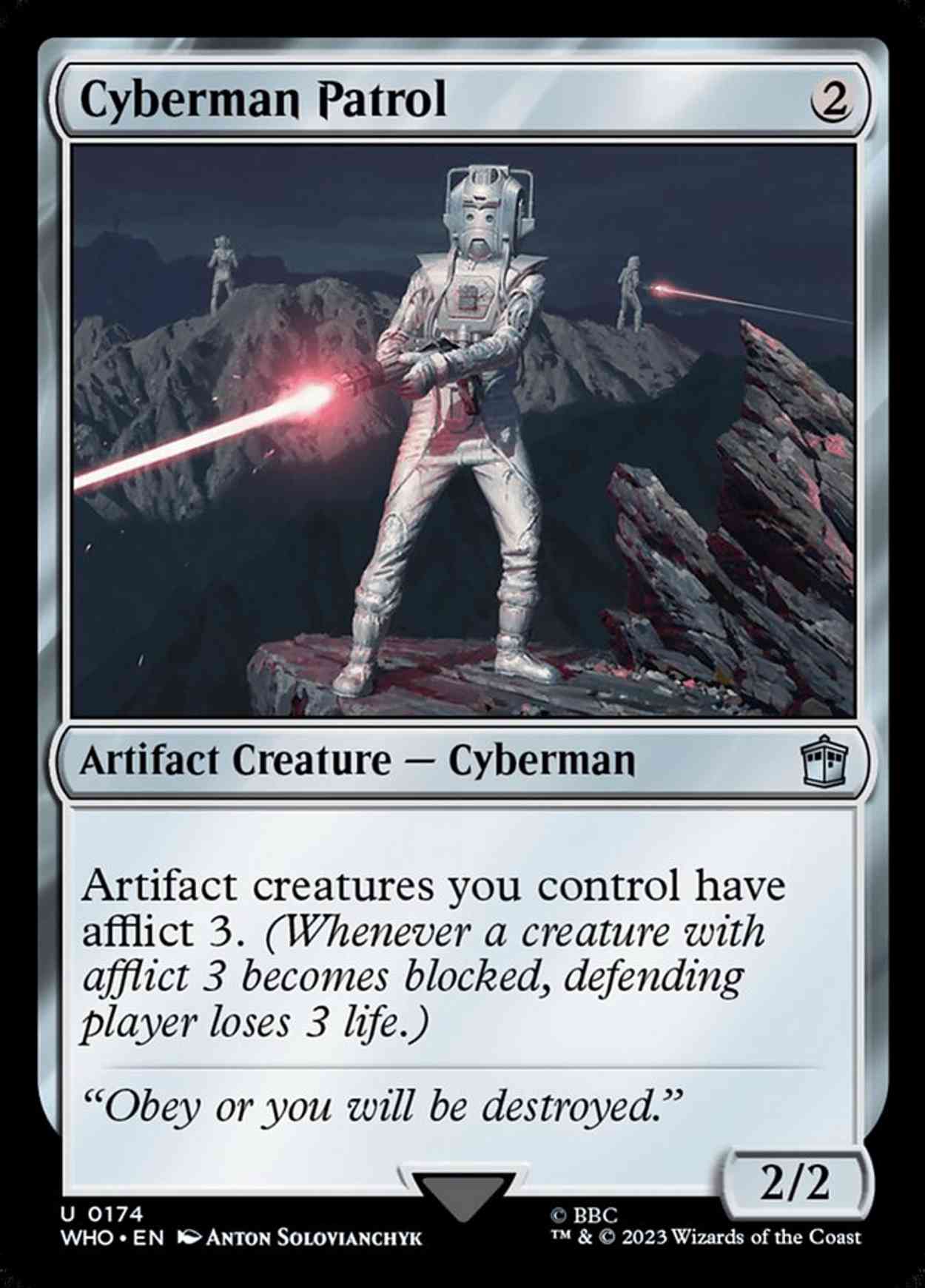 Cyberman Patrol magic card front