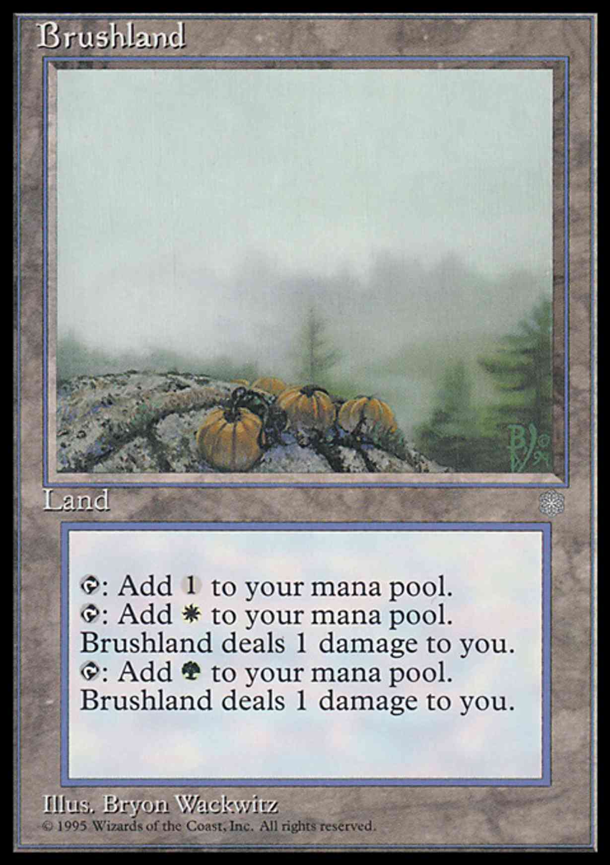 Brushland magic card front