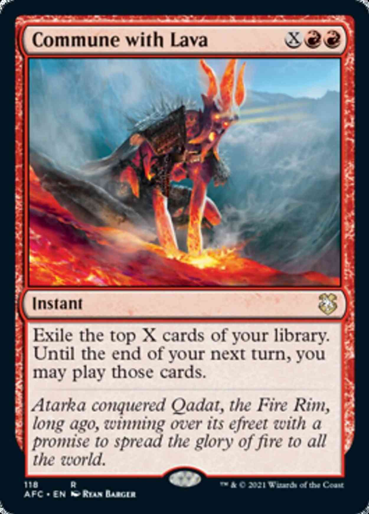 Commune with Lava magic card front