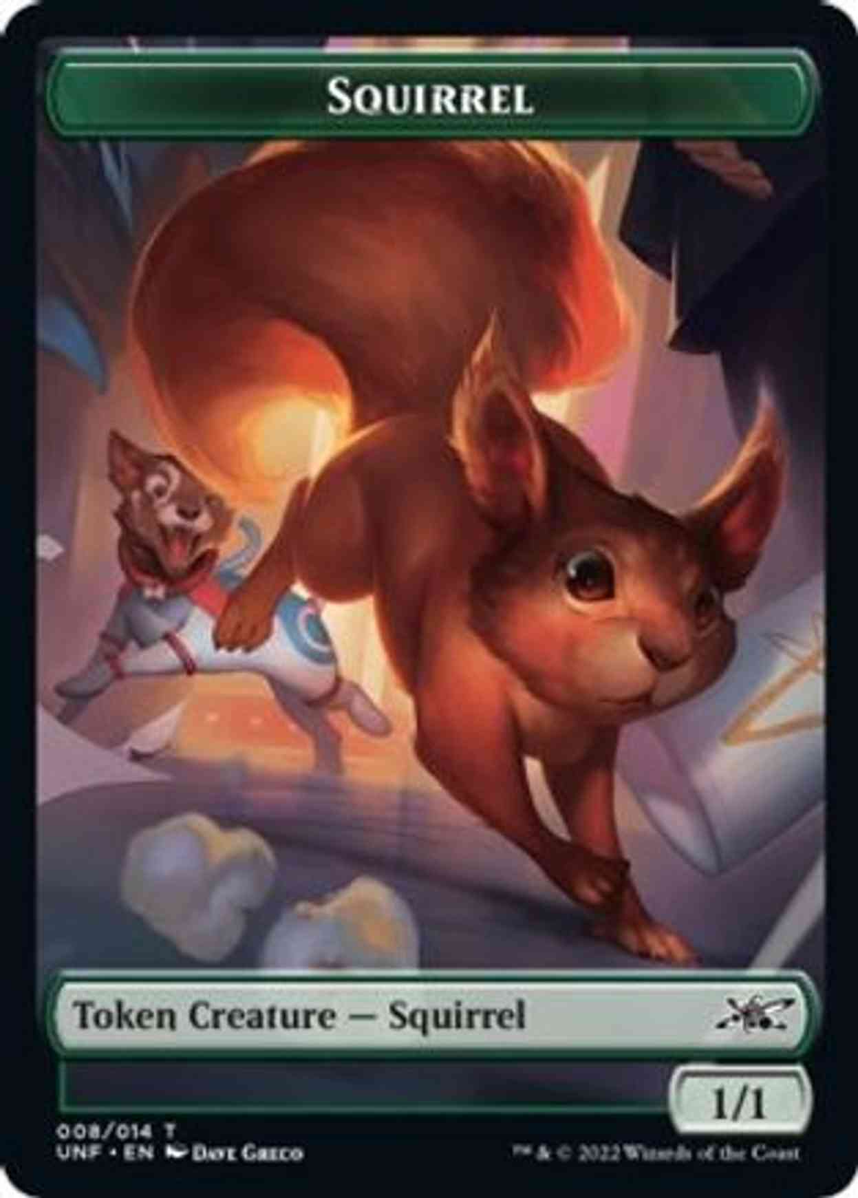 Squirrel // Treasure (013) Double-sided Token magic card front