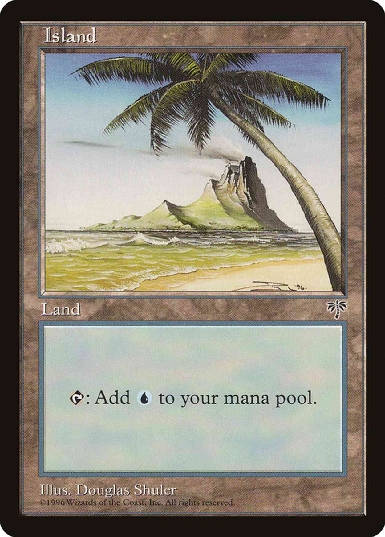 Island (Palm Tree) magic card front