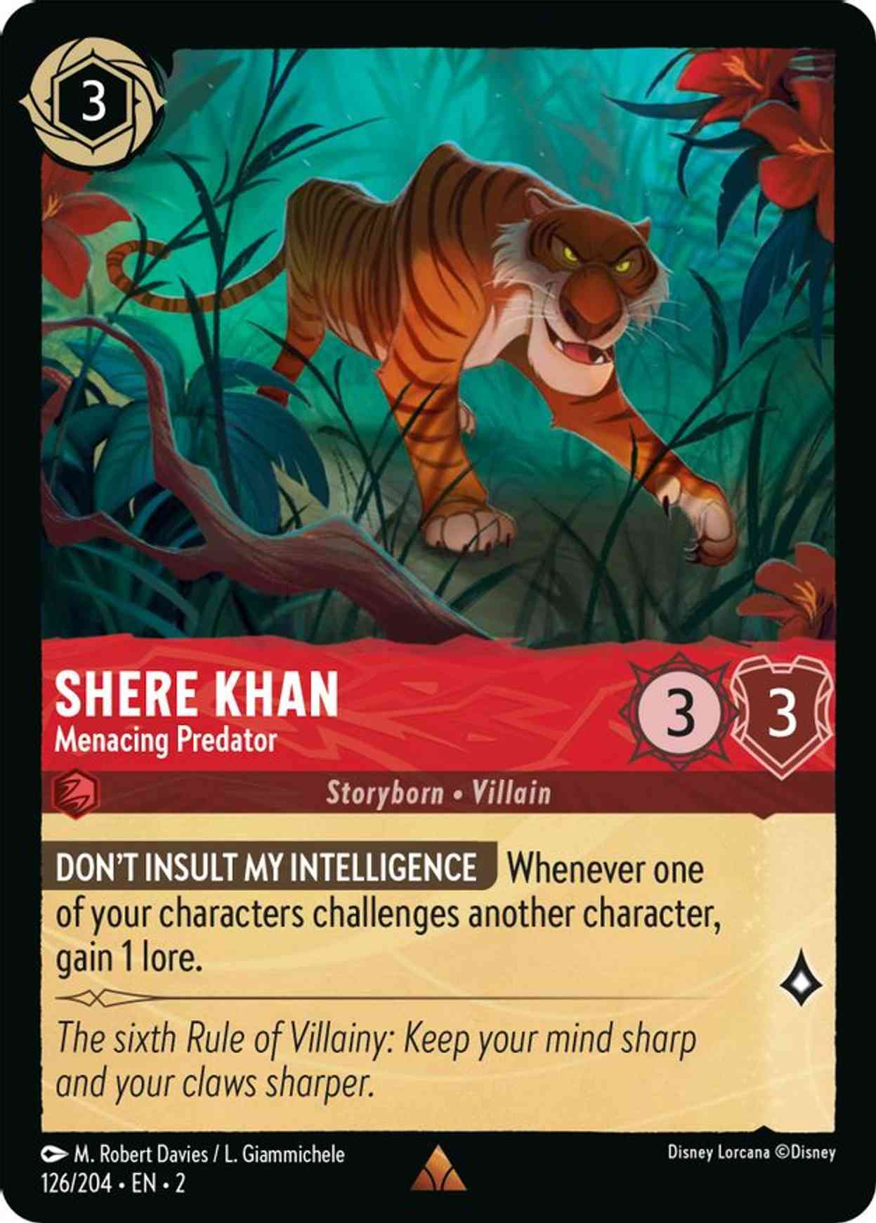 Shere Khan - Menacing Predator magic card front