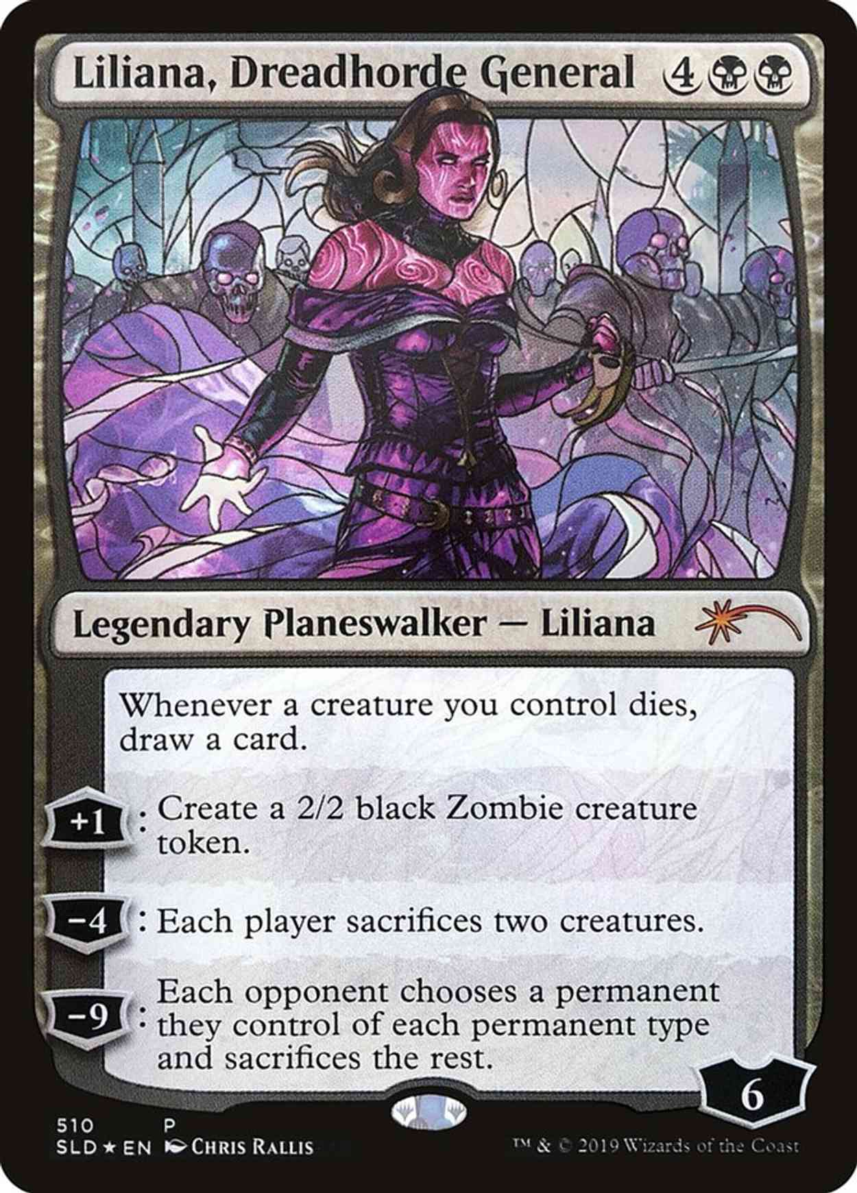 Liliana, Dreadhorde General (Stained Glass) magic card front