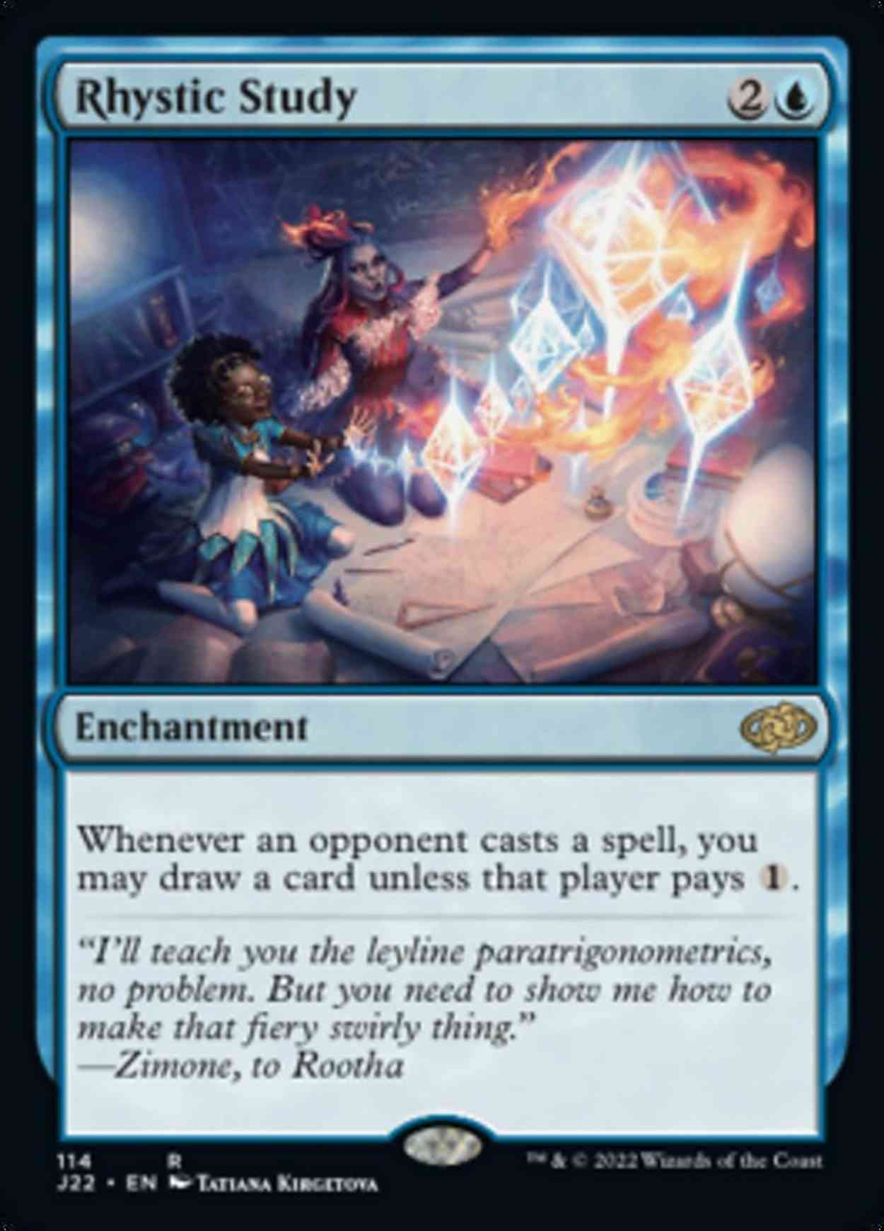 Rhystic Study magic card front