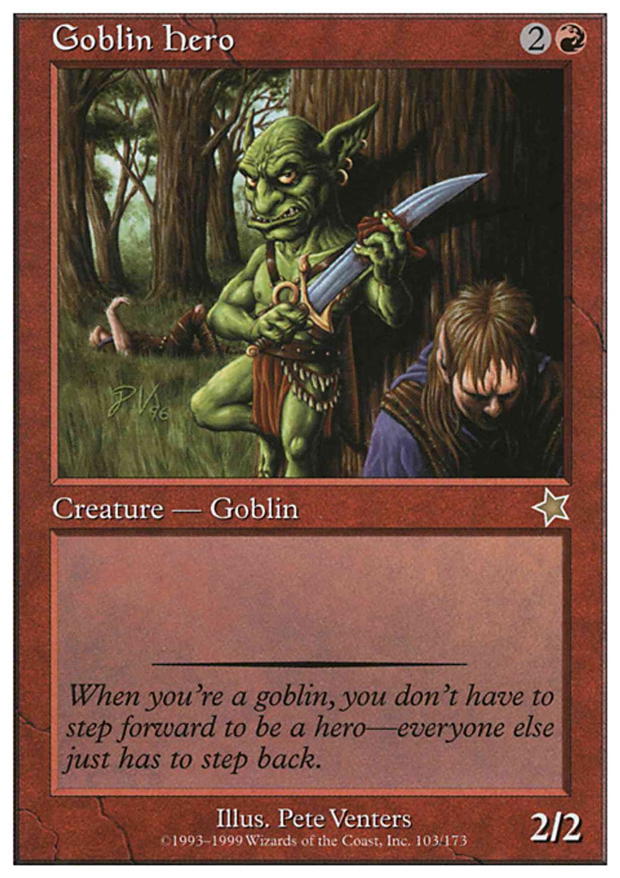 Goblin Hero magic card front