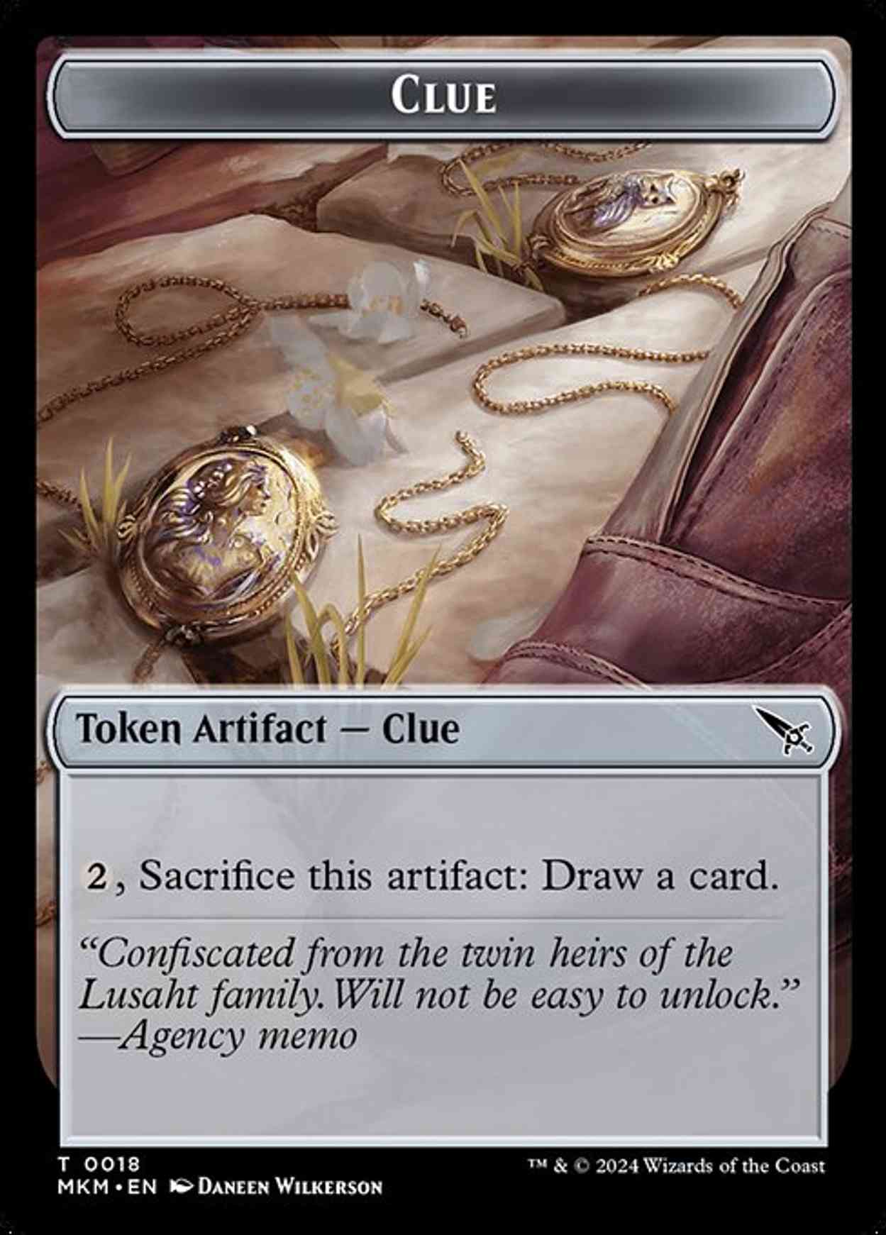 Clue (0018) // A 0045 Double-Sided Token magic card front