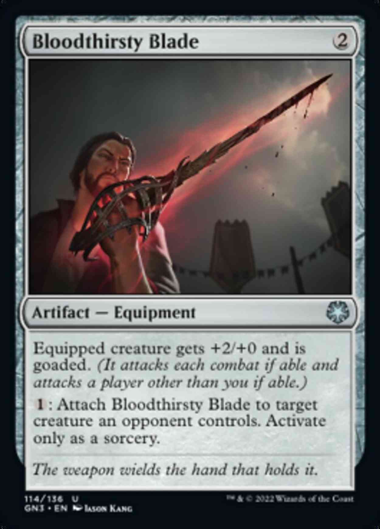Bloodthirsty Blade magic card front