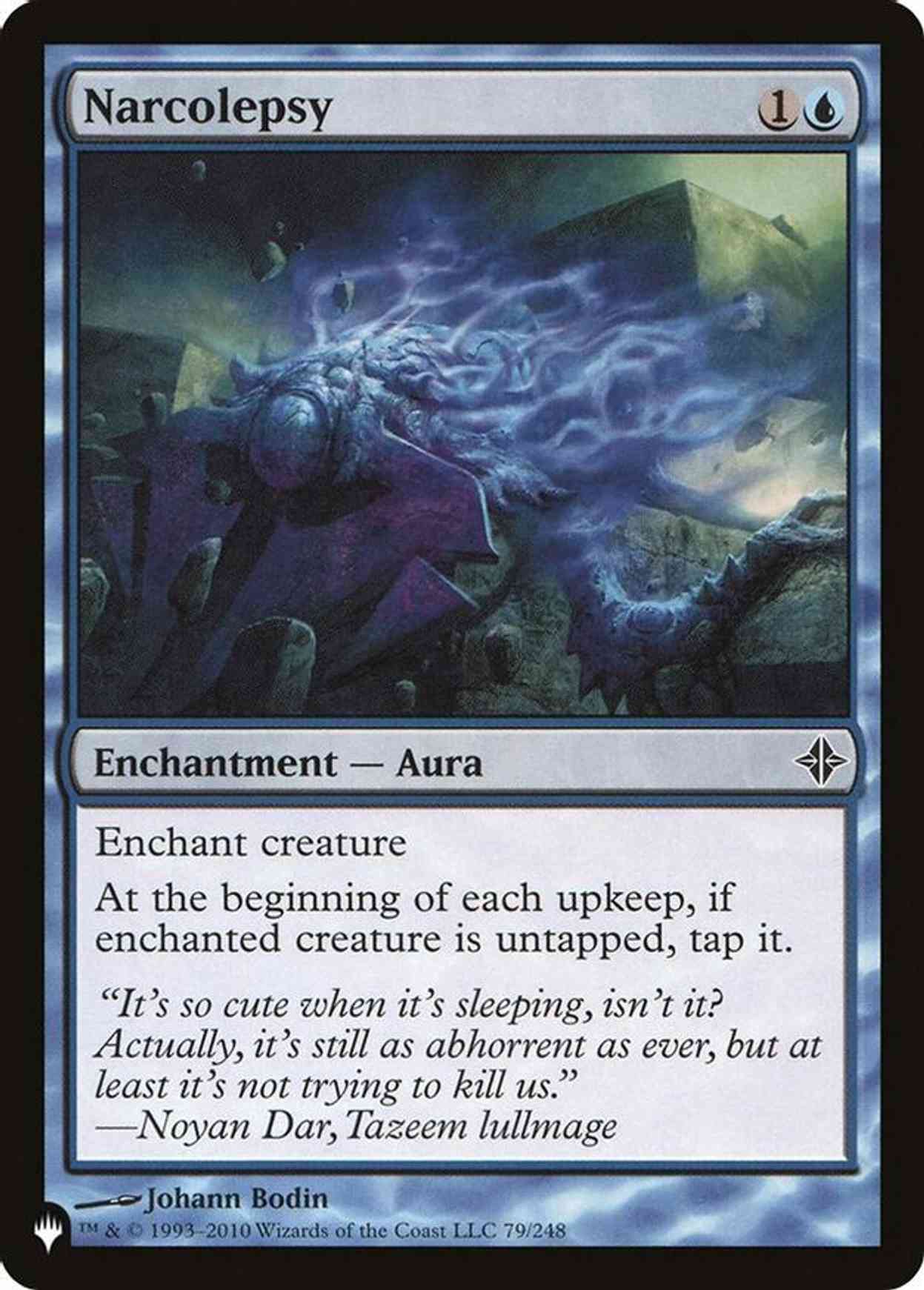 Narcolepsy magic card front