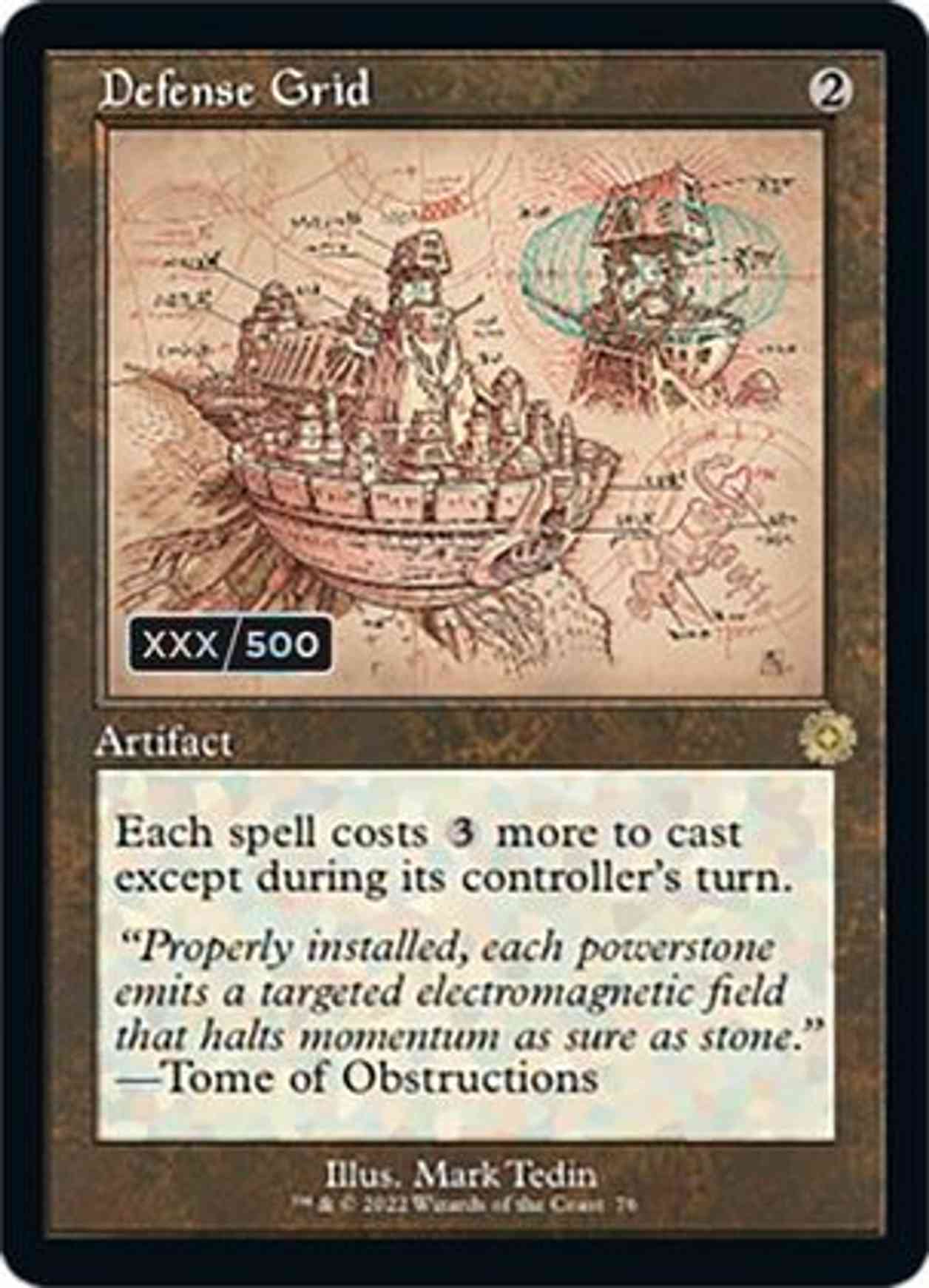 Defense Grid (Schematic) (Serial Numbered) magic card front