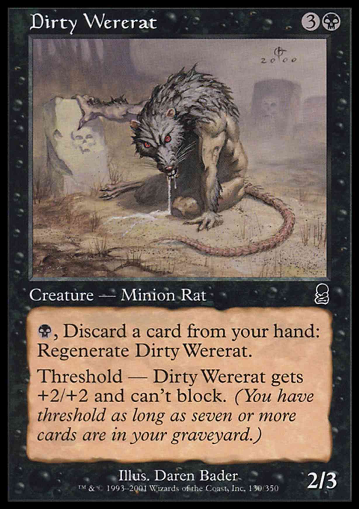 Dirty Wererat magic card front