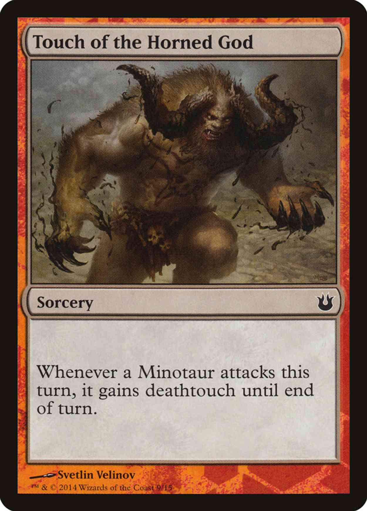 Touch of the Horned God magic card front