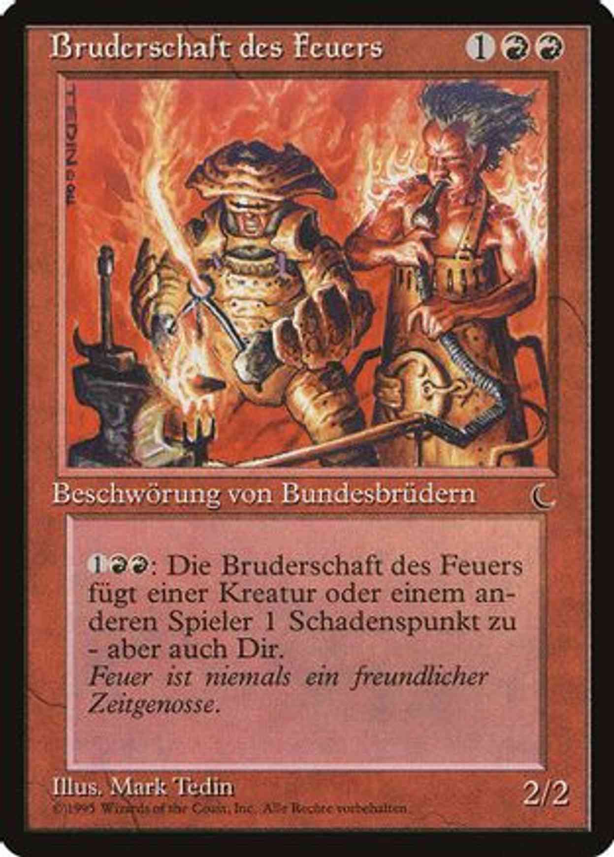 Brothers of Fire (German) - "Bruderschaft des Feuers" magic card front