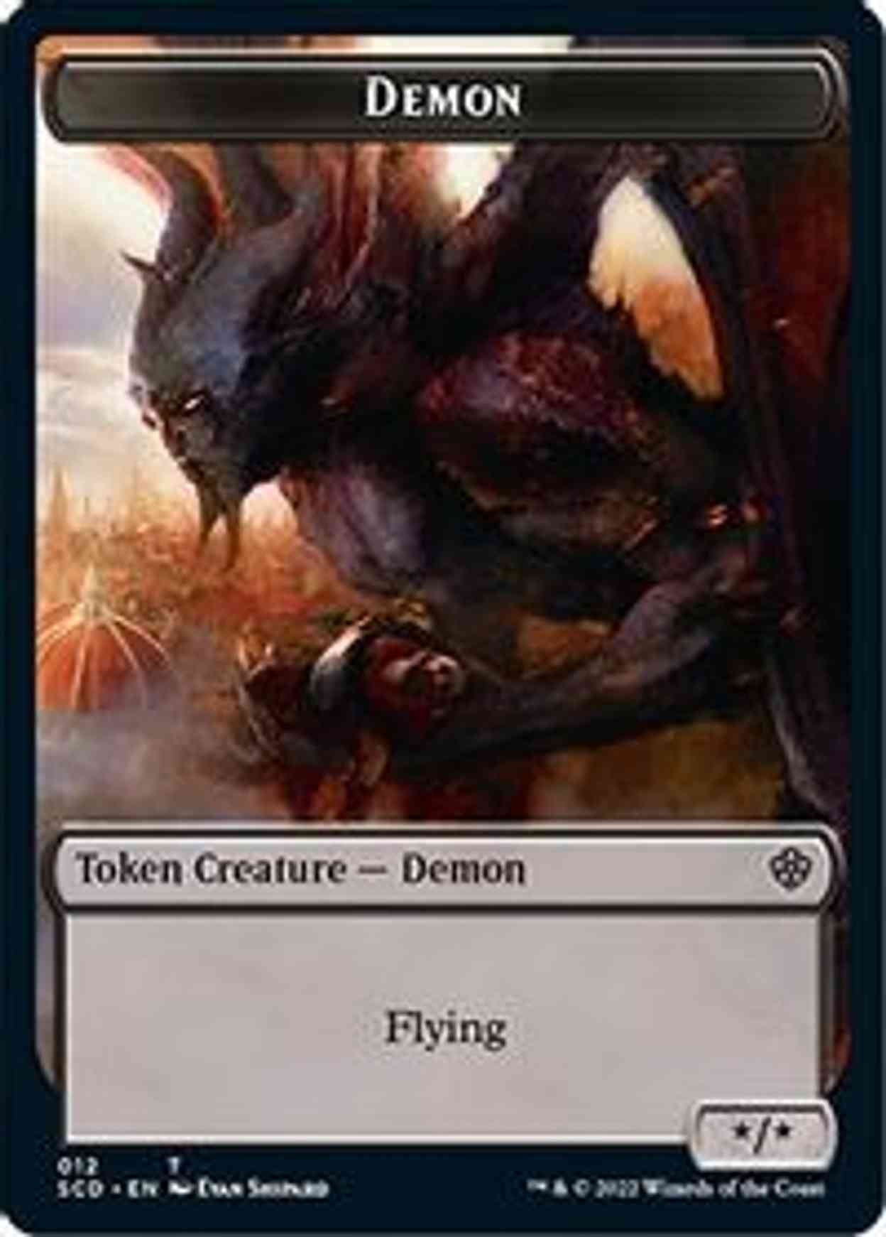 Demon Double-sided Token magic card front