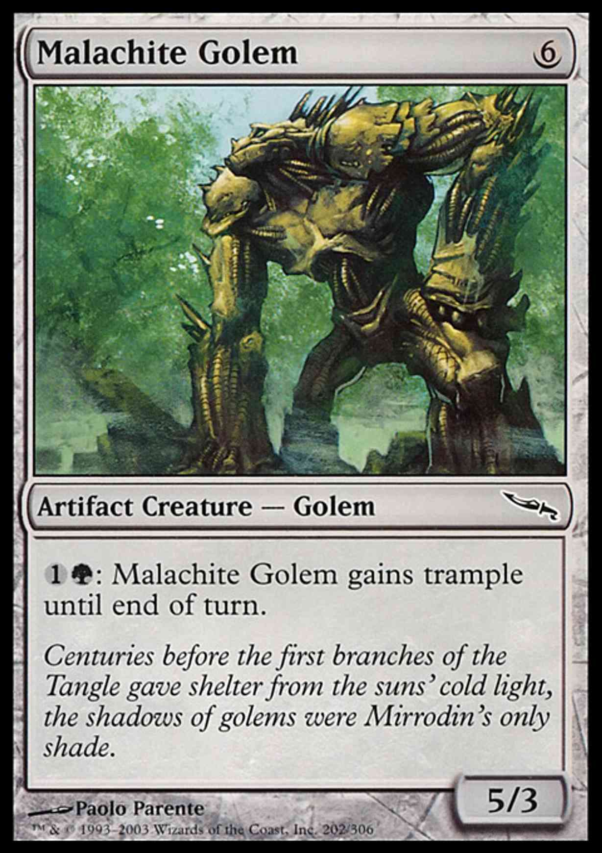 Malachite Golem magic card front