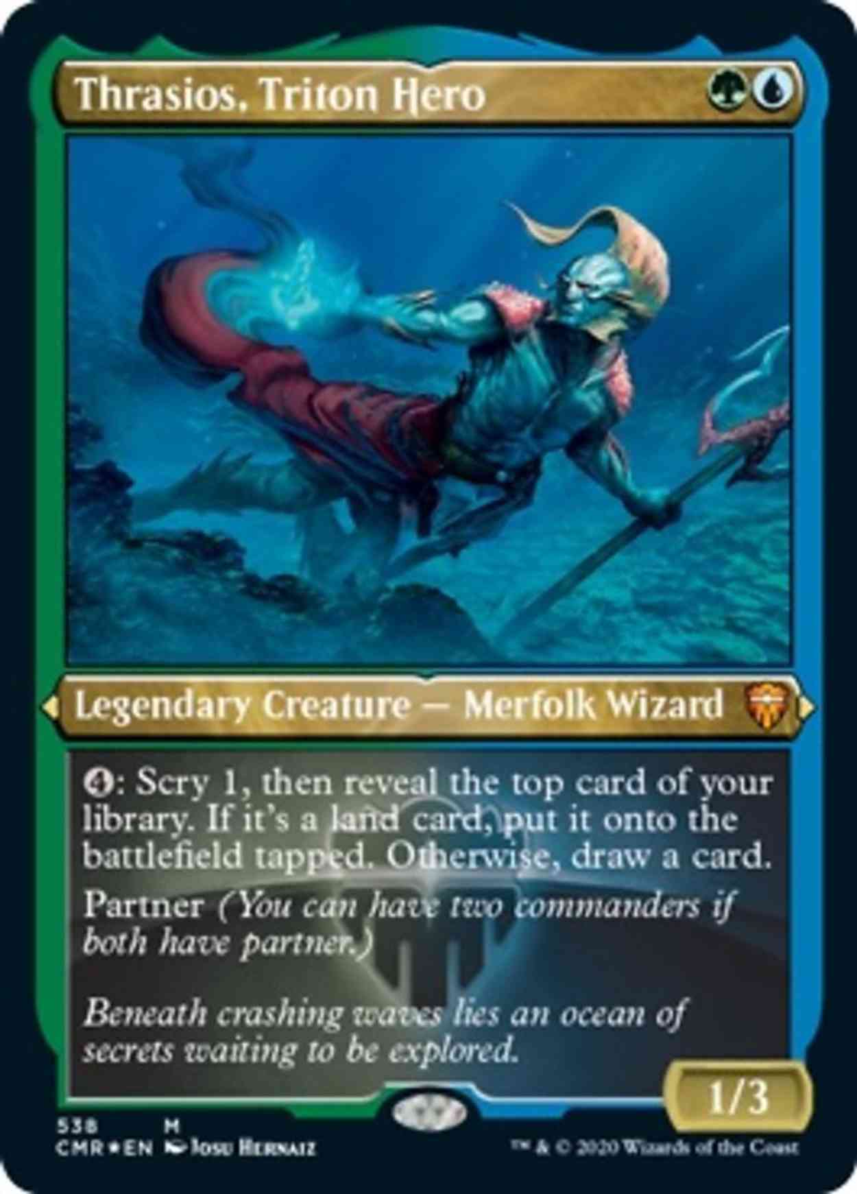 Thrasios, Triton Hero (Foil Etched) magic card front