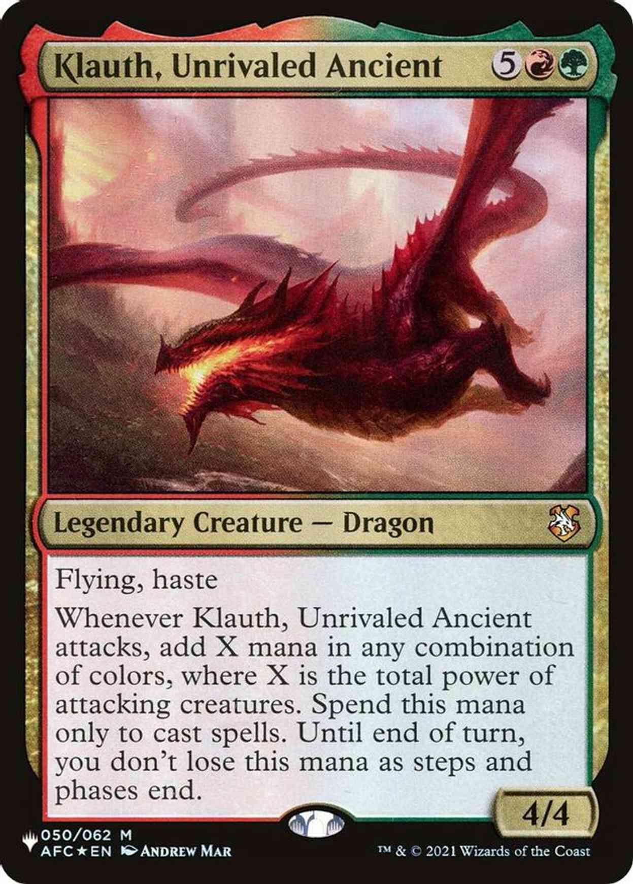 Klauth, Unrivaled Ancient magic card front