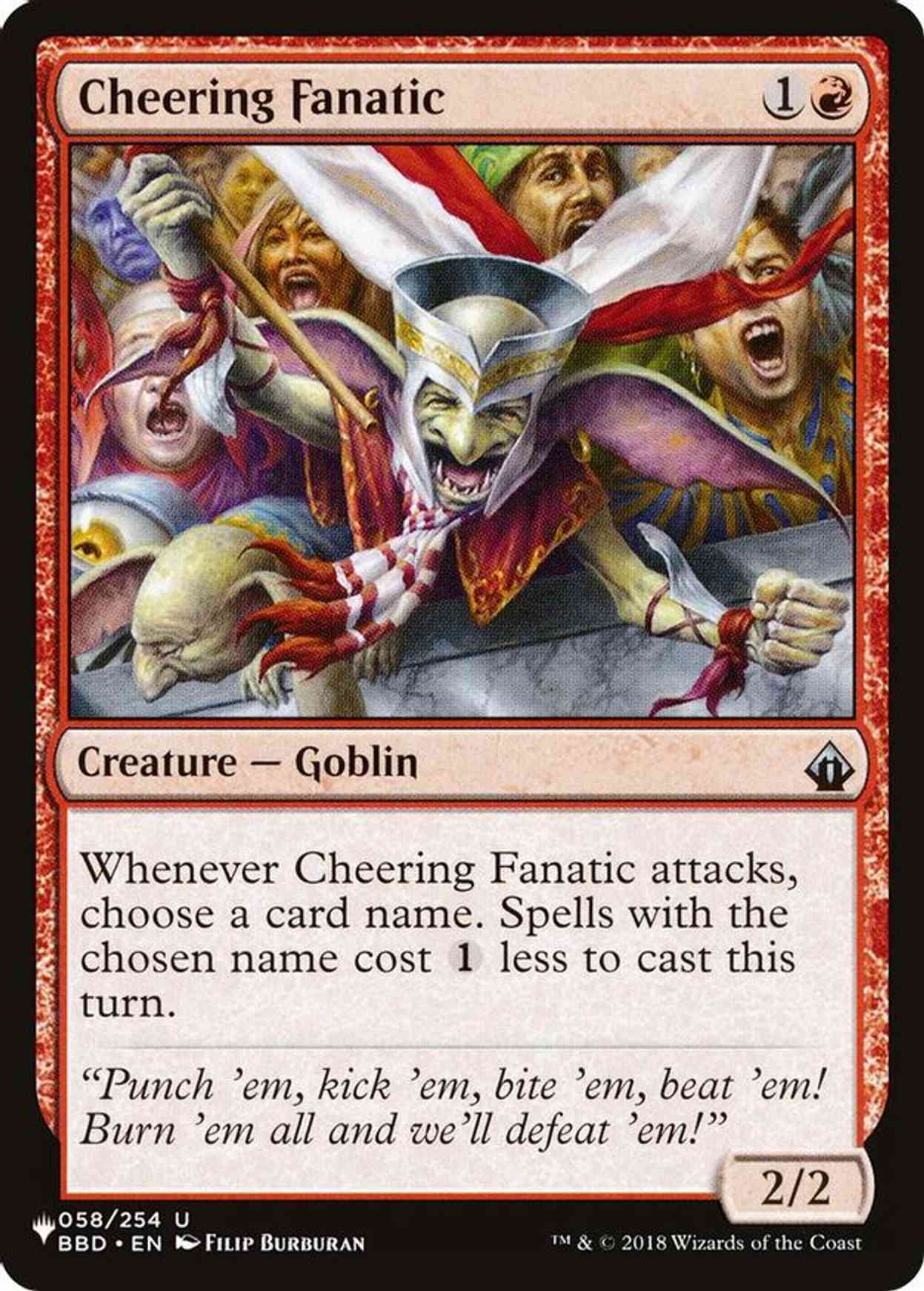 Cheering Fanatic magic card front