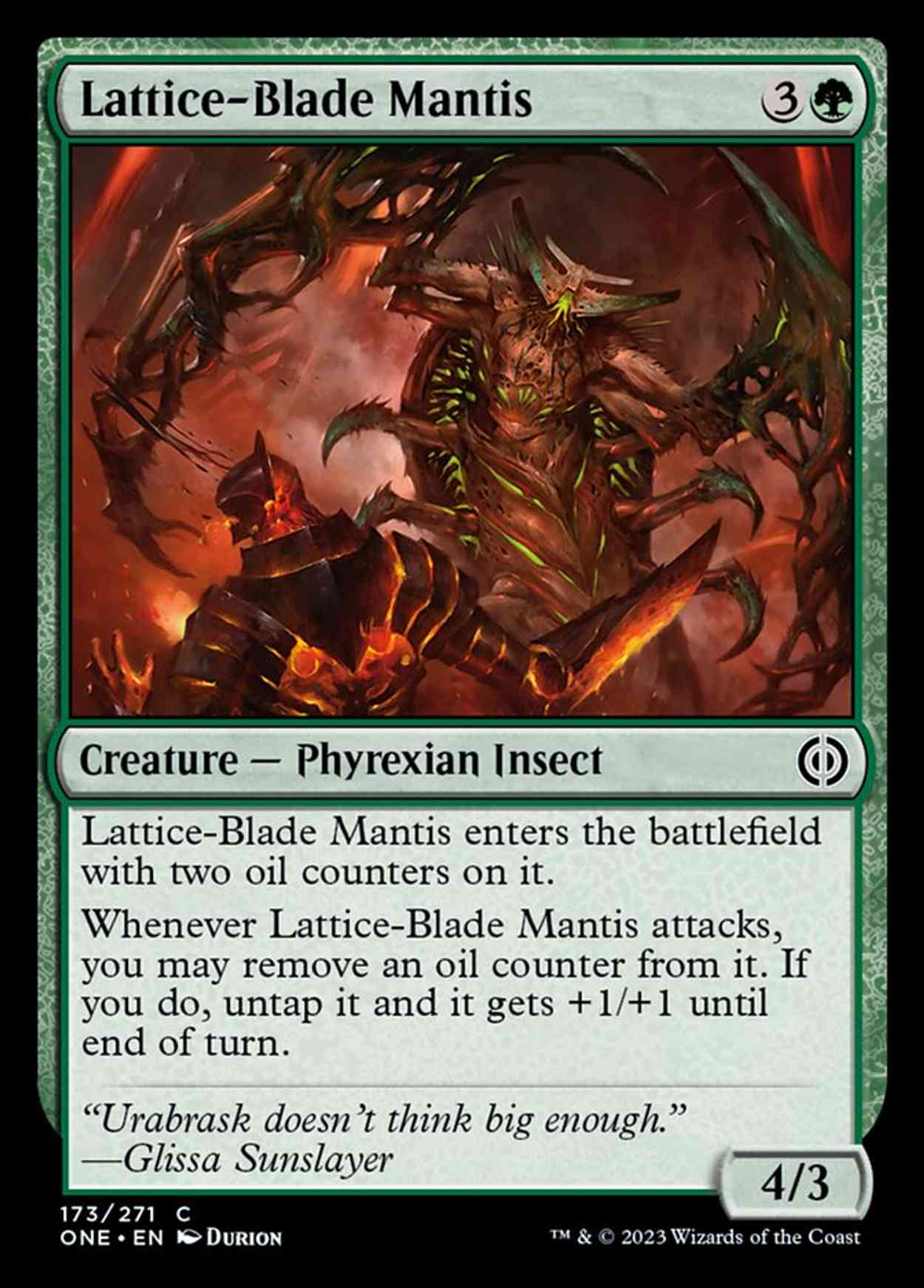 Lattice-Blade Mantis magic card front