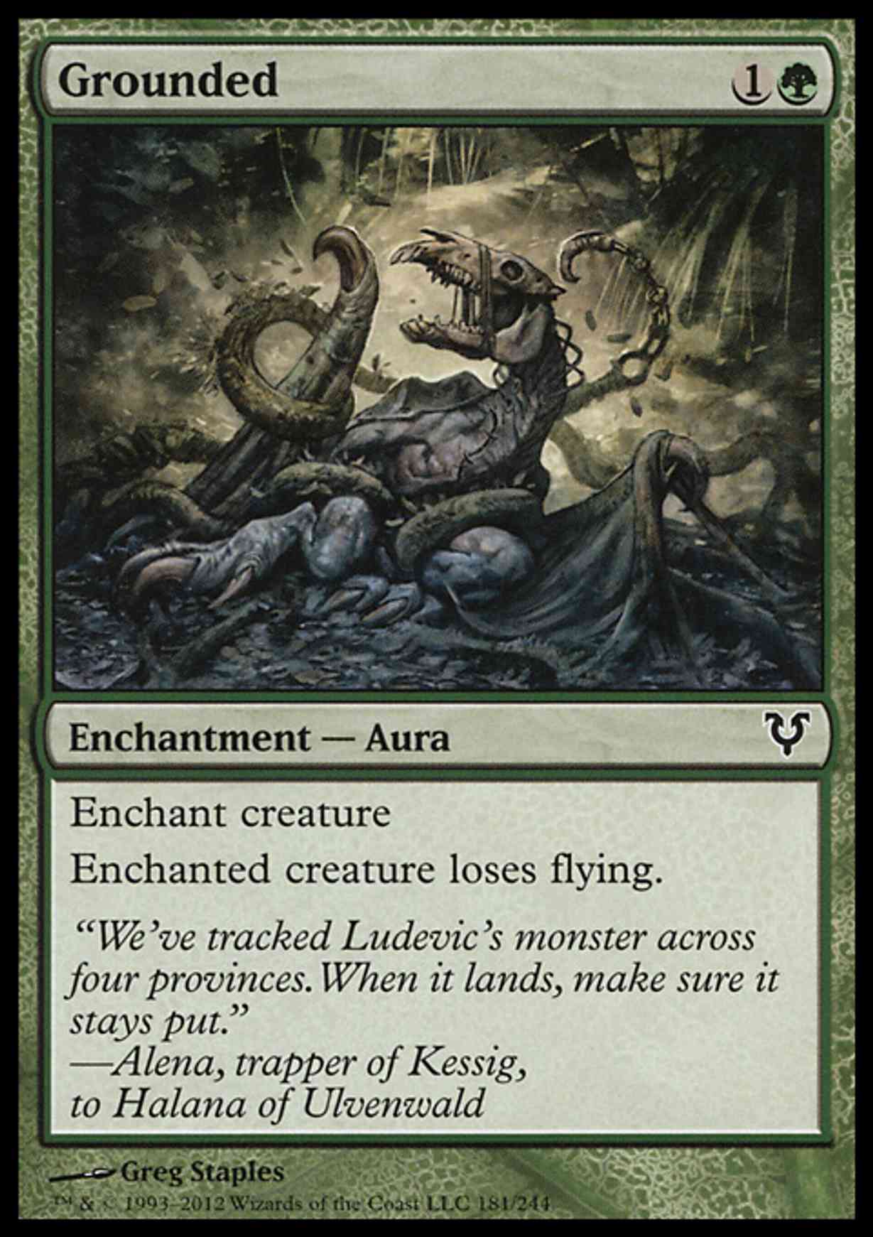 Grounded magic card front