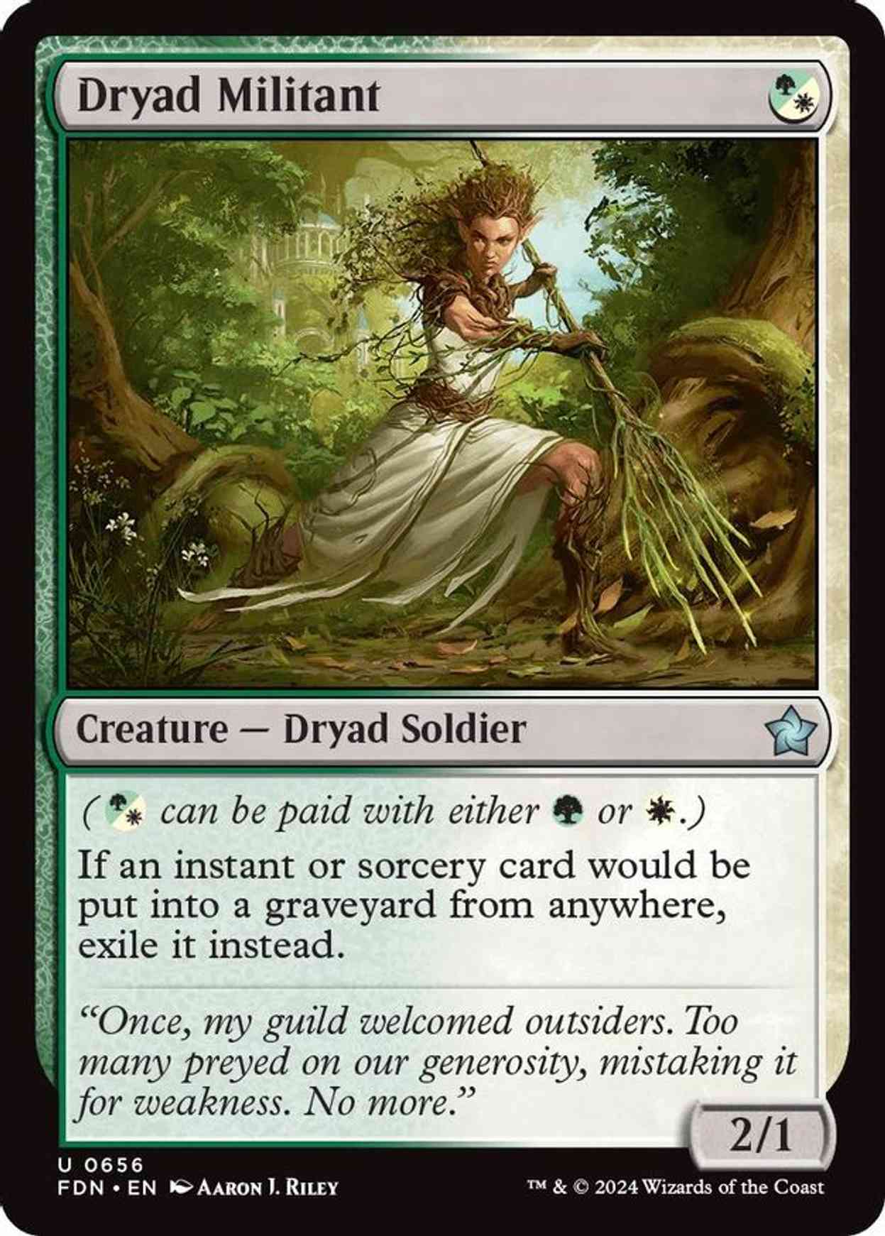 Dryad Militant magic card front