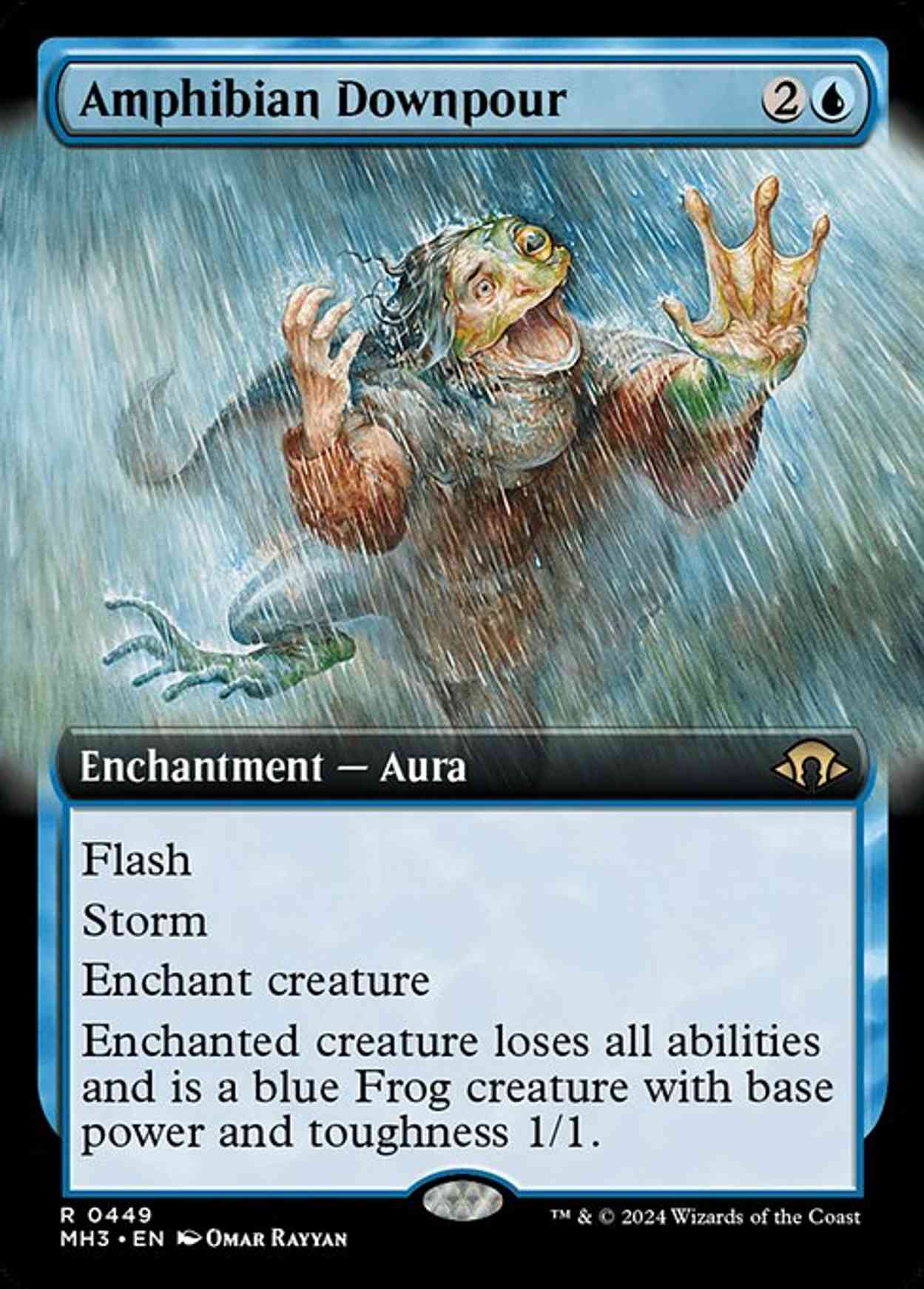 Amphibian Downpour (Extended Art) magic card front