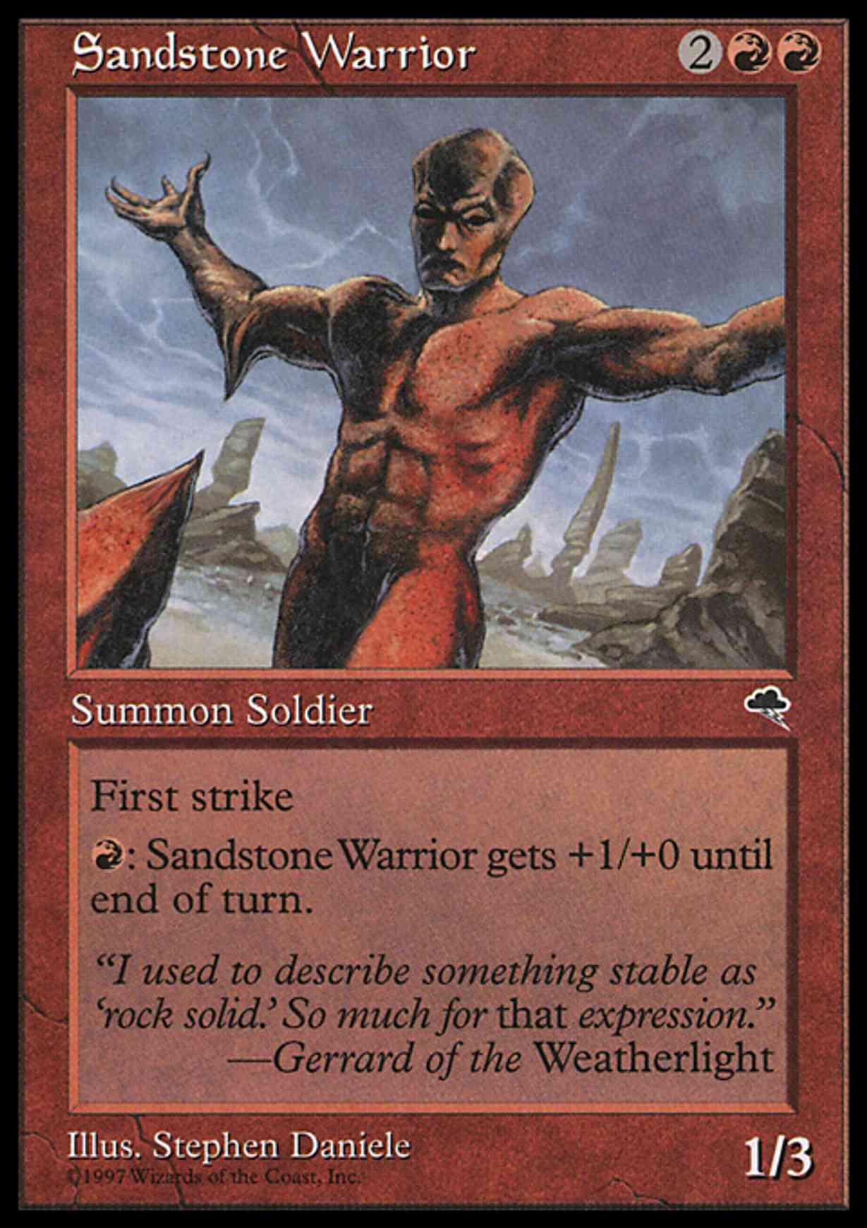 Sandstone Warrior magic card front