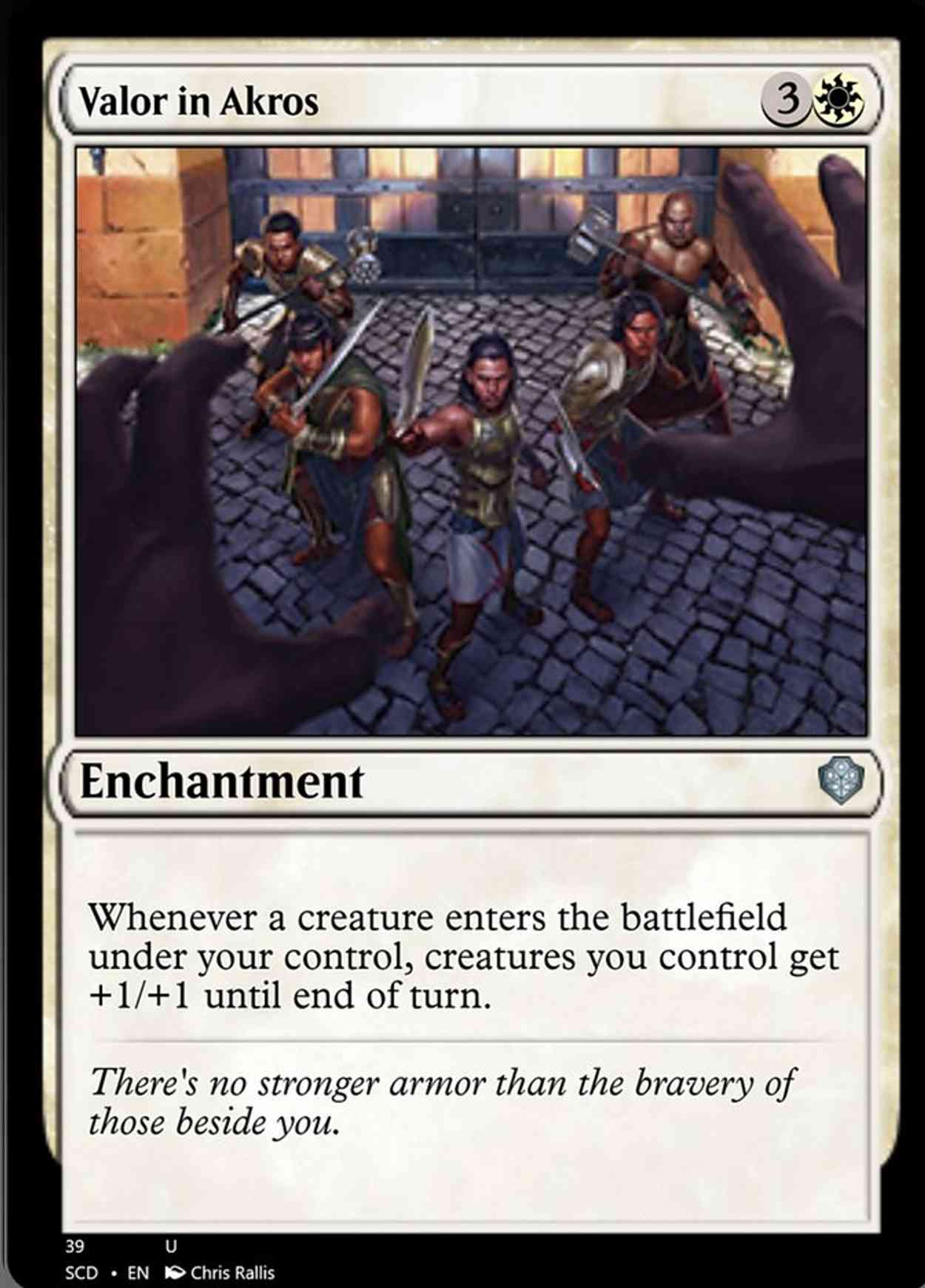 Valor in Akros magic card front