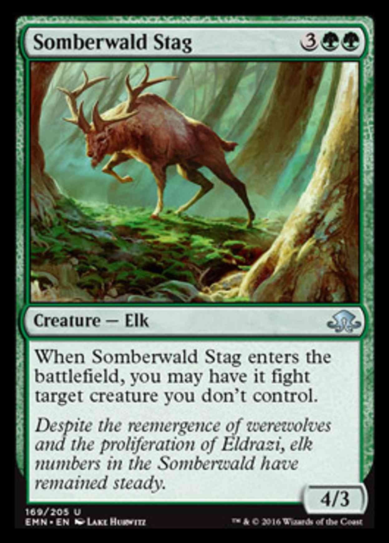 Somberwald Stag magic card front