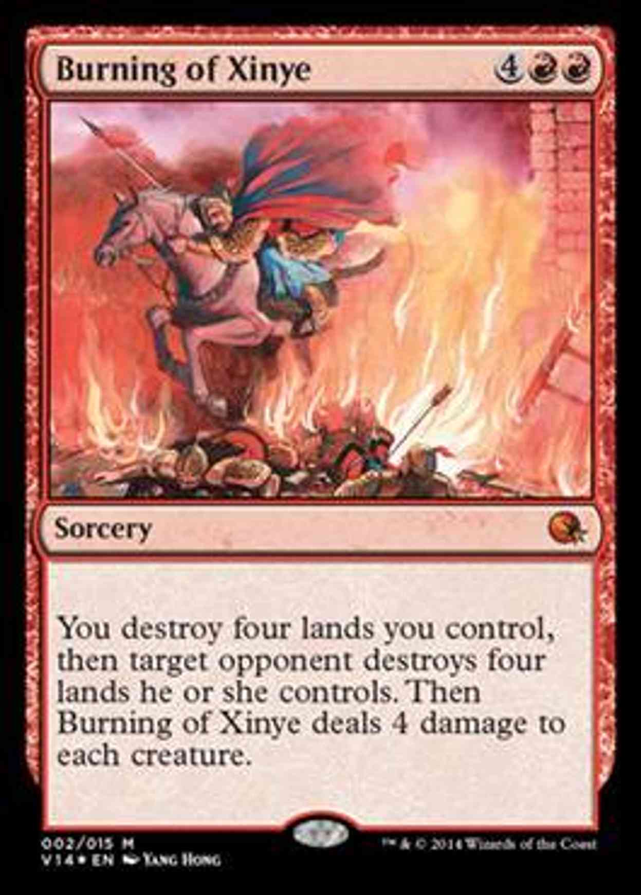 Burning of Xinye magic card front