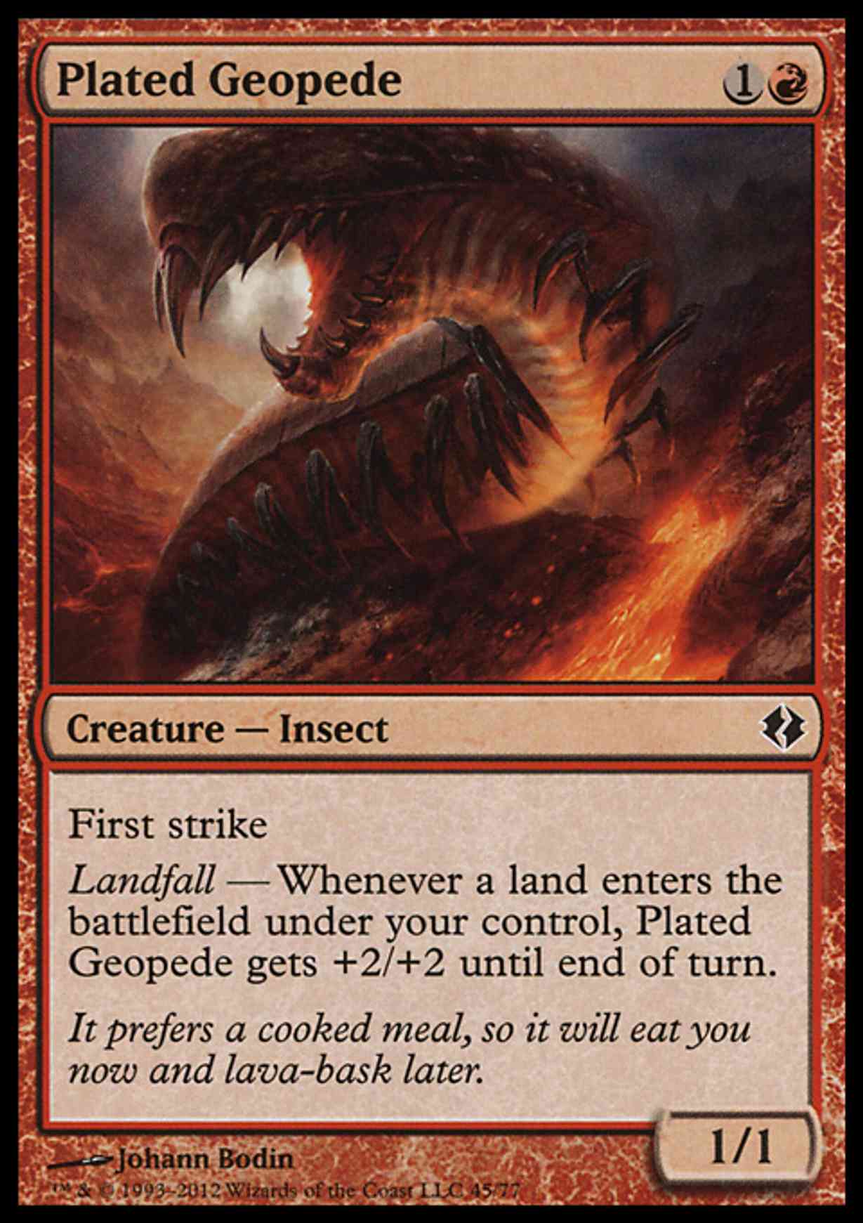 Plated Geopede magic card front
