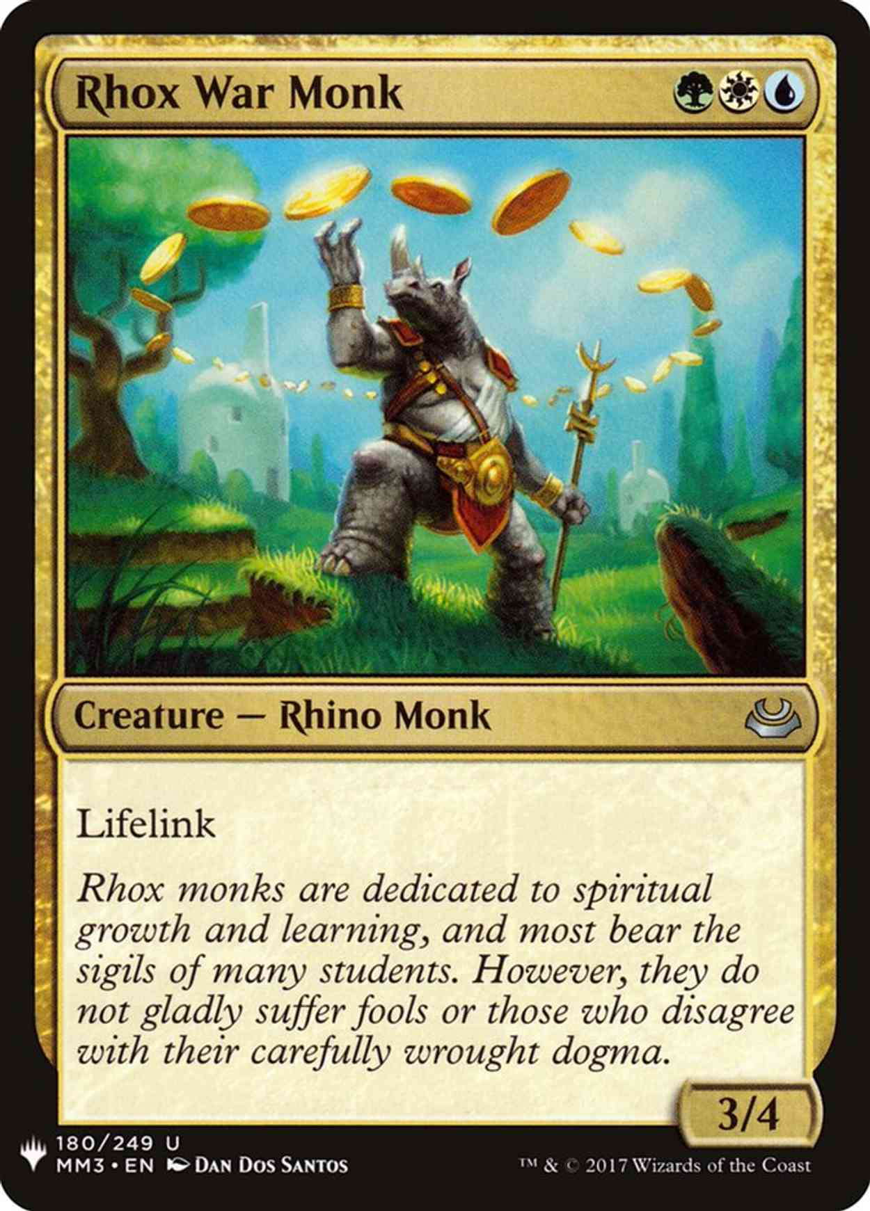 Rhox War Monk magic card front