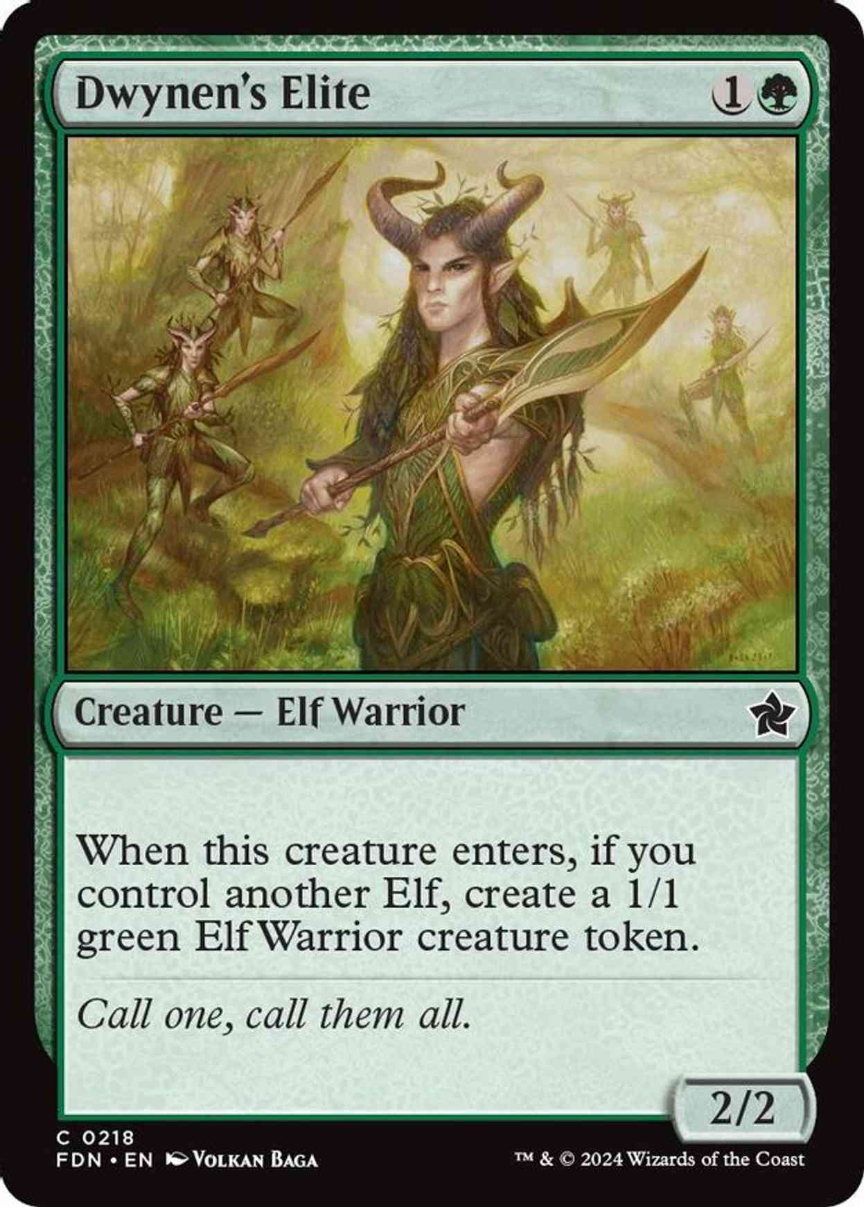 Dwynen's Elite magic card front