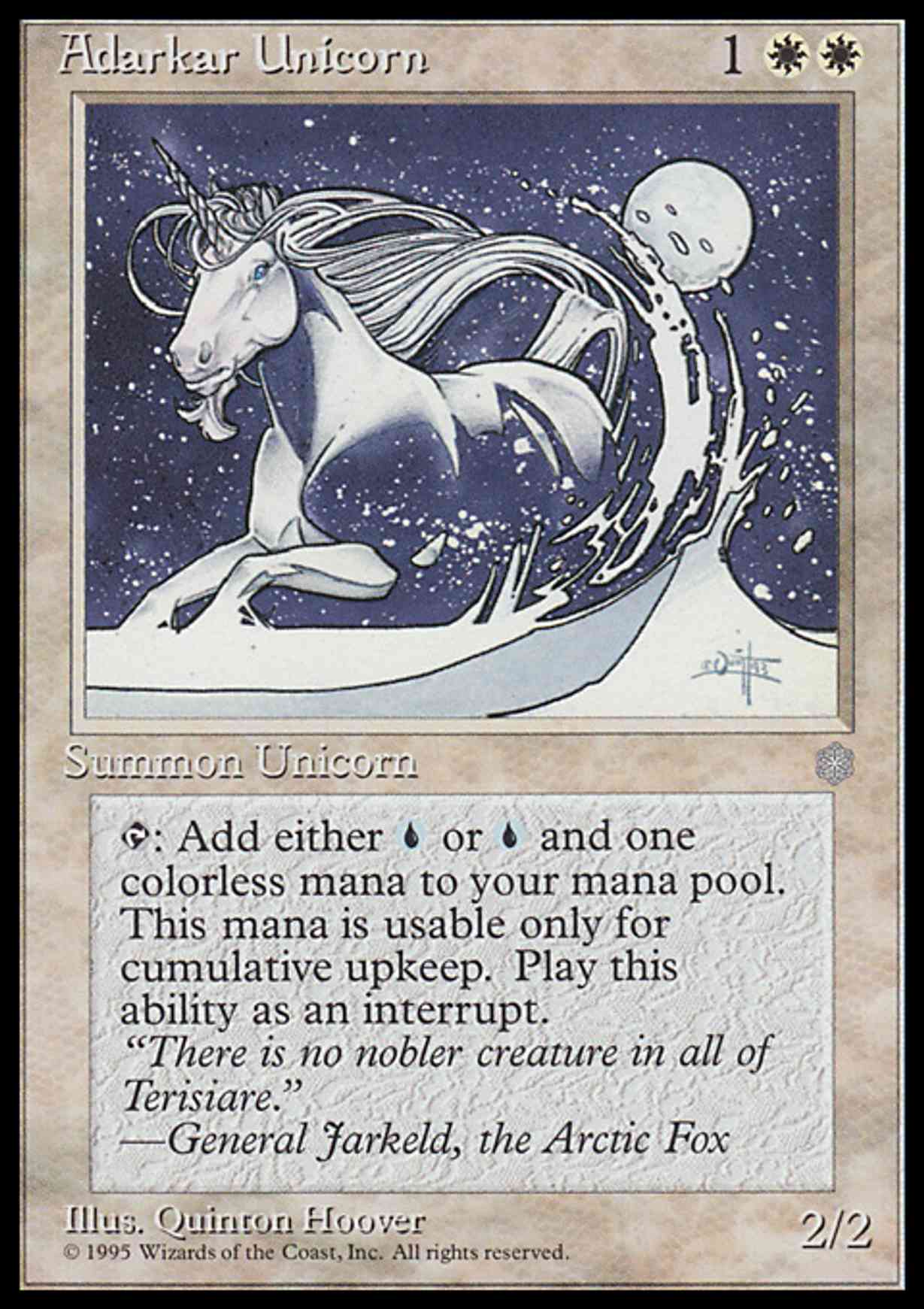 Adarkar Unicorn magic card front