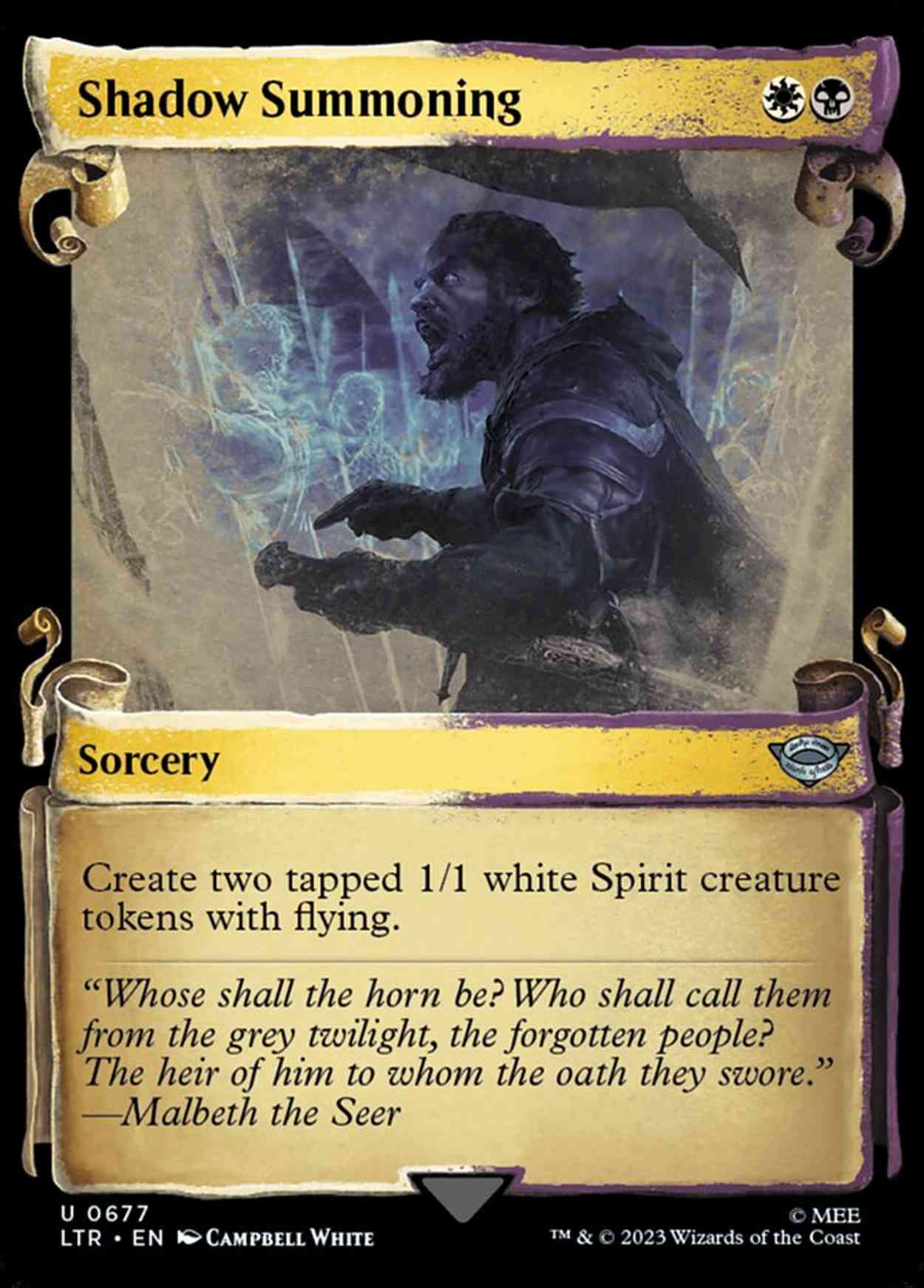 Shadow Summoning (Showcase Scrolls) magic card front