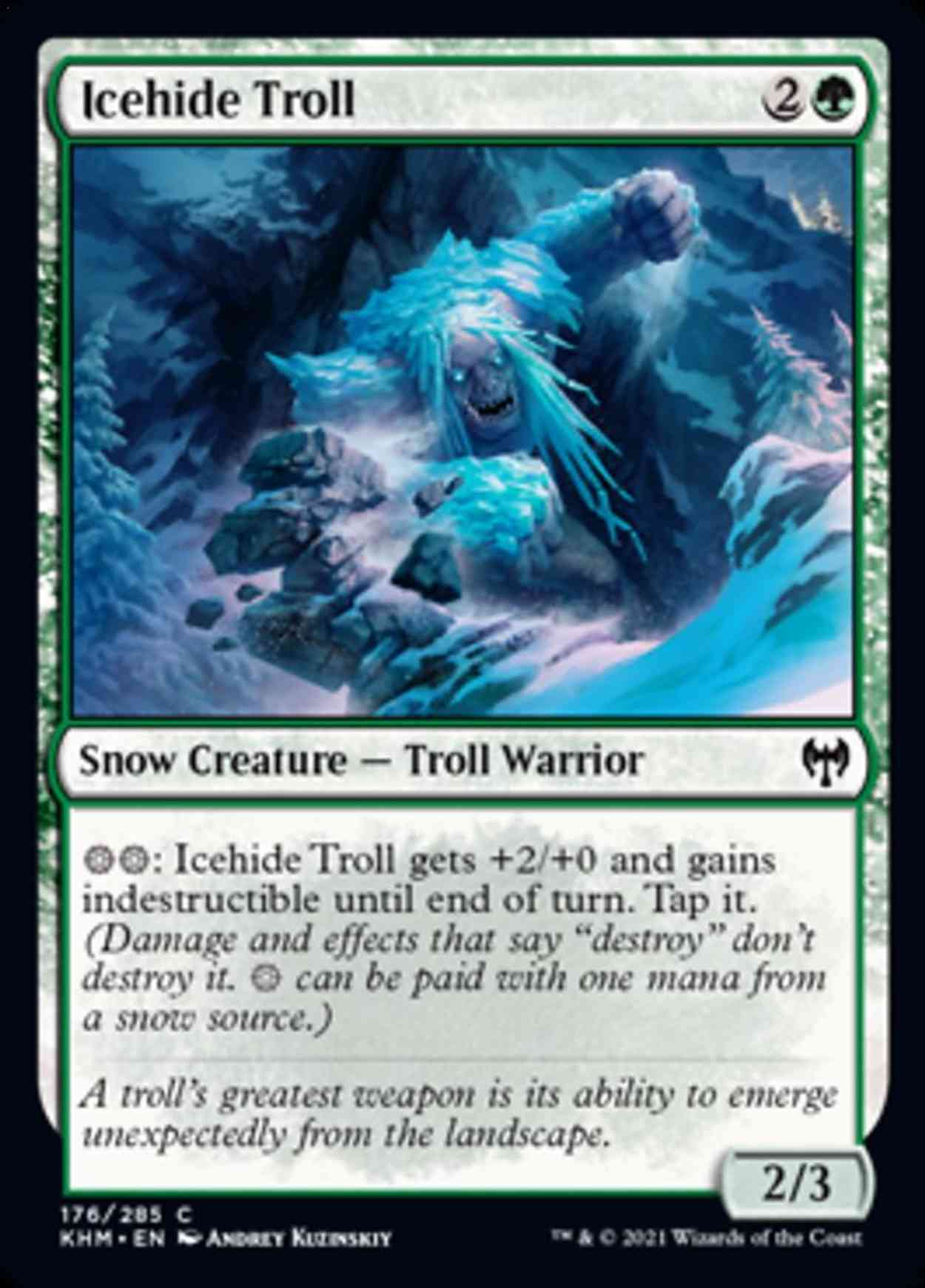 Icehide Troll magic card front