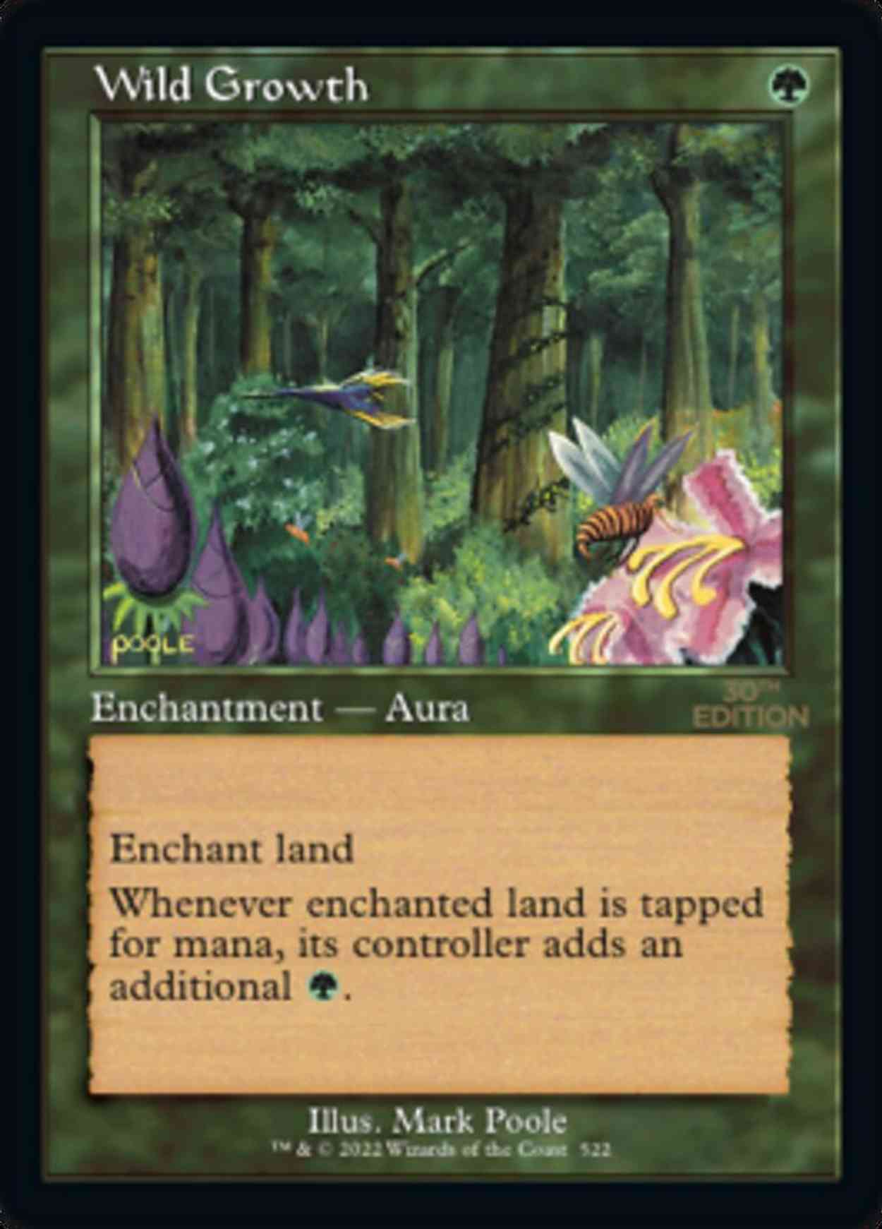 Wild Growth (Retro Frame) magic card front