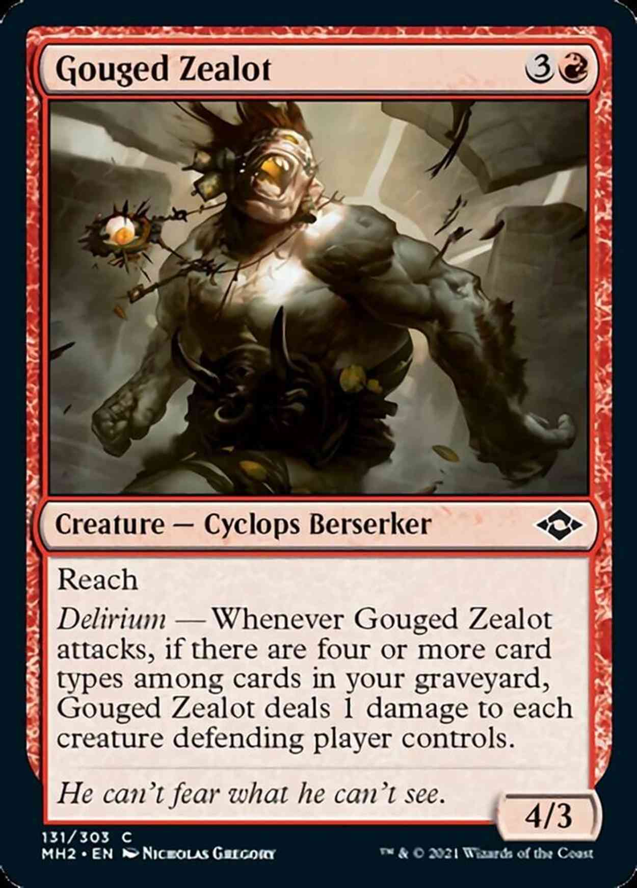 Gouged Zealot magic card front