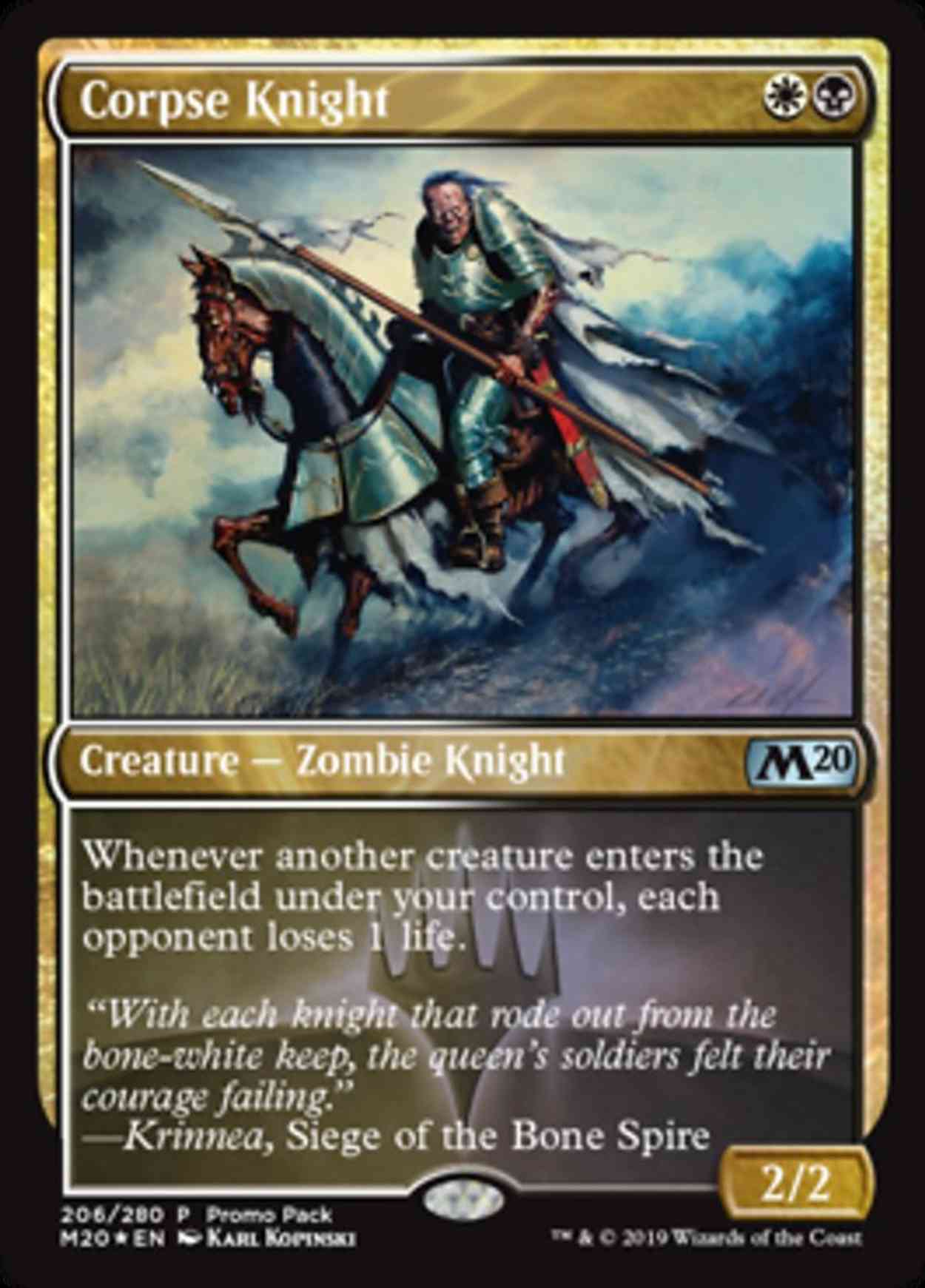 Corpse Knight magic card front