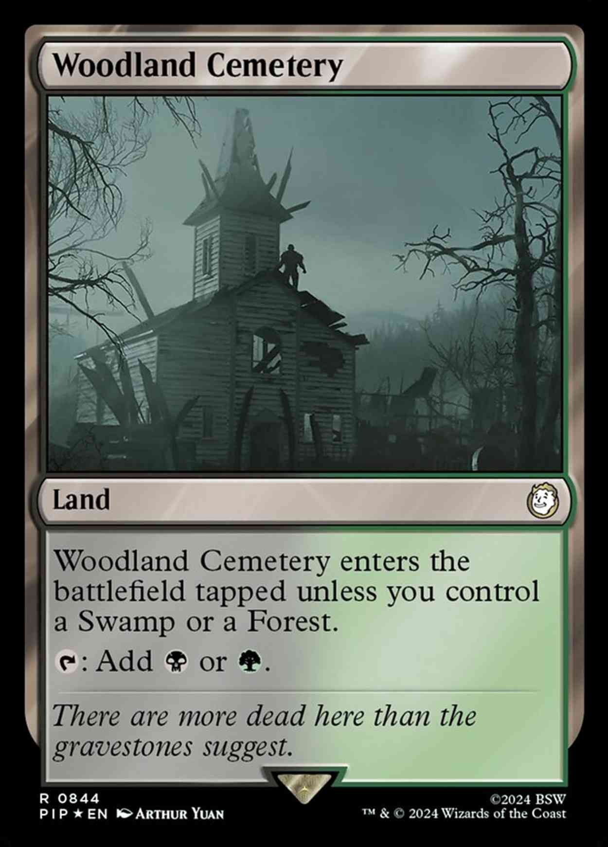 Woodland Cemetery (Surge Foil) magic card front