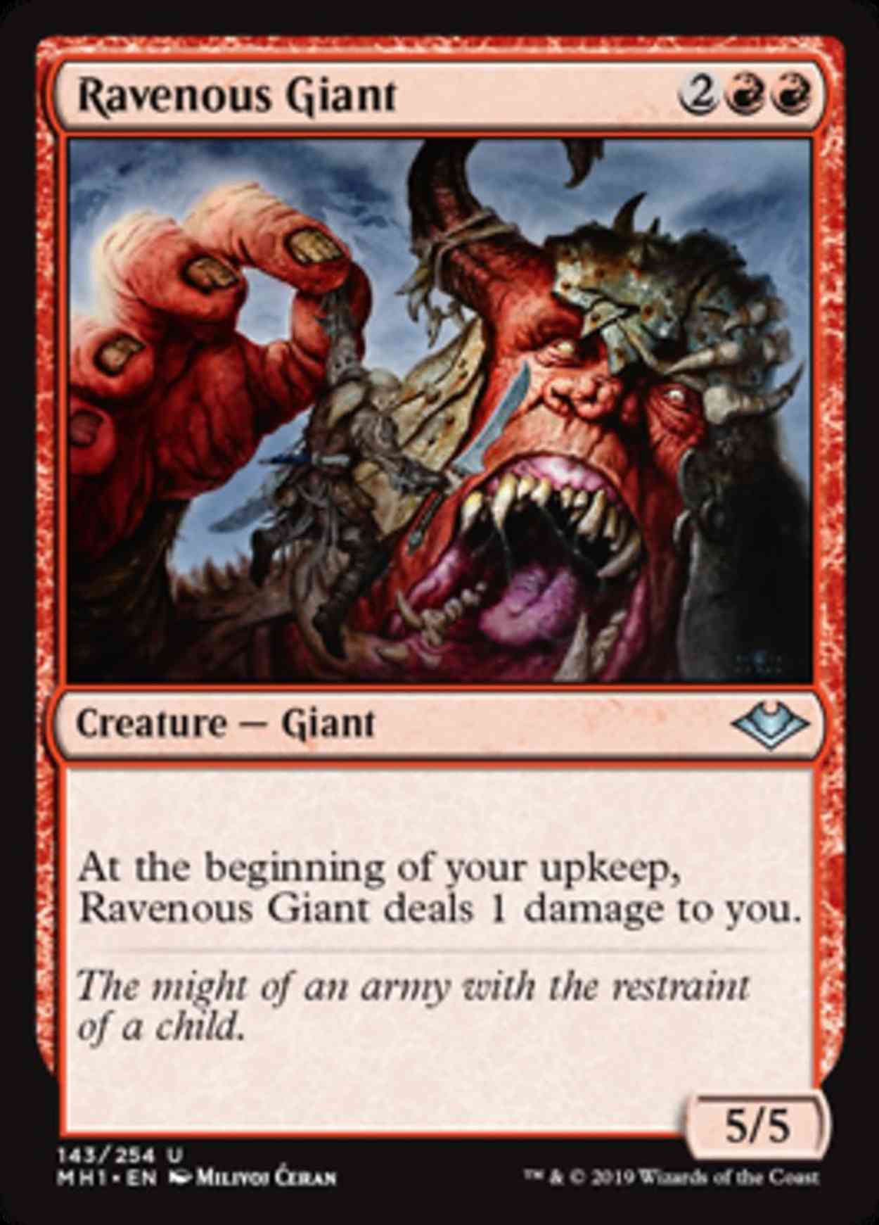 Ravenous Giant magic card front