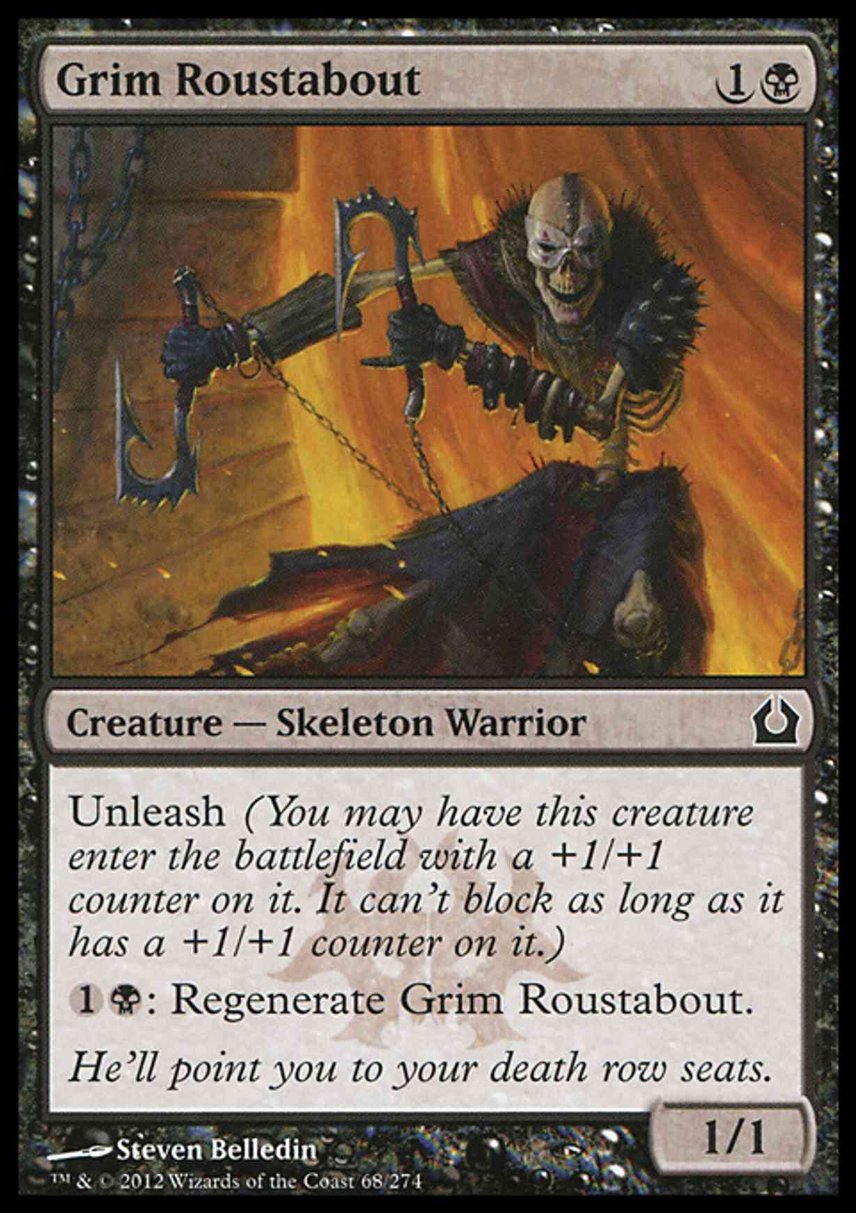 Grim Roustabout magic card front