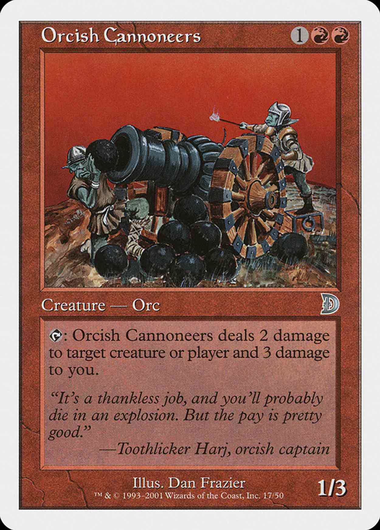 Orcish Cannoneers magic card front