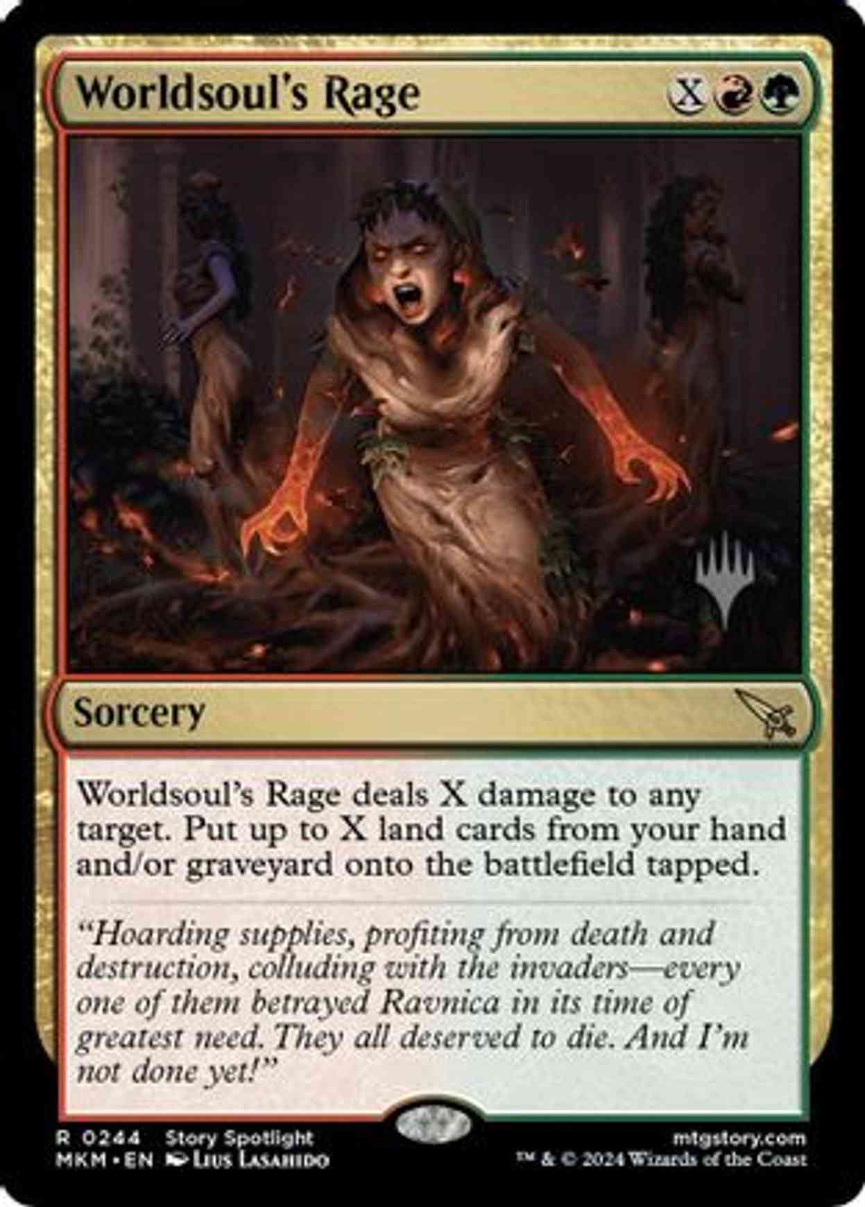 Worldsoul's Rage magic card front