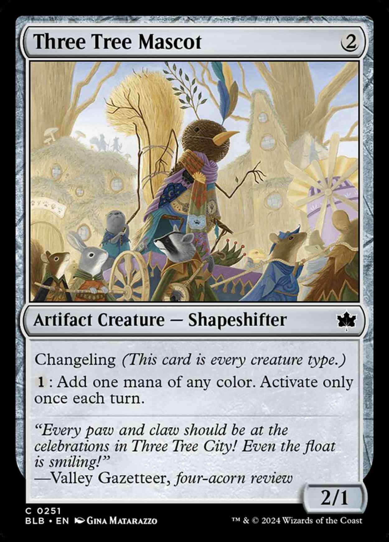 Three Tree Mascot magic card front