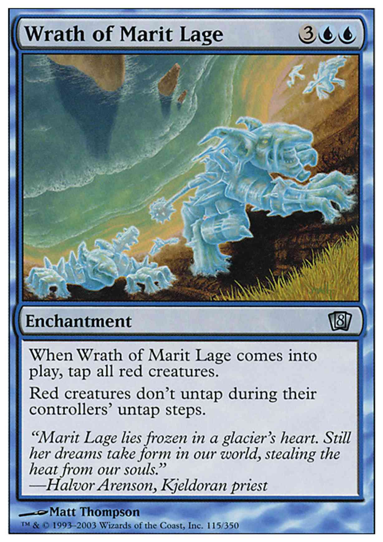 Wrath of Marit Lage magic card front
