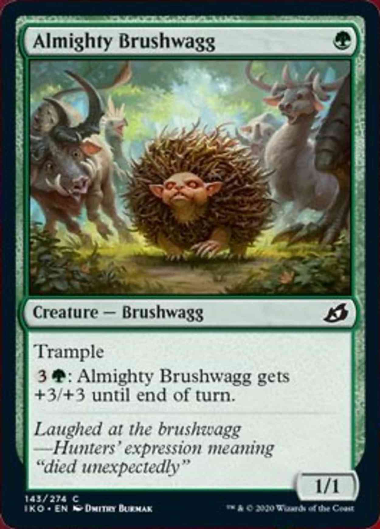 Almighty Brushwagg magic card front