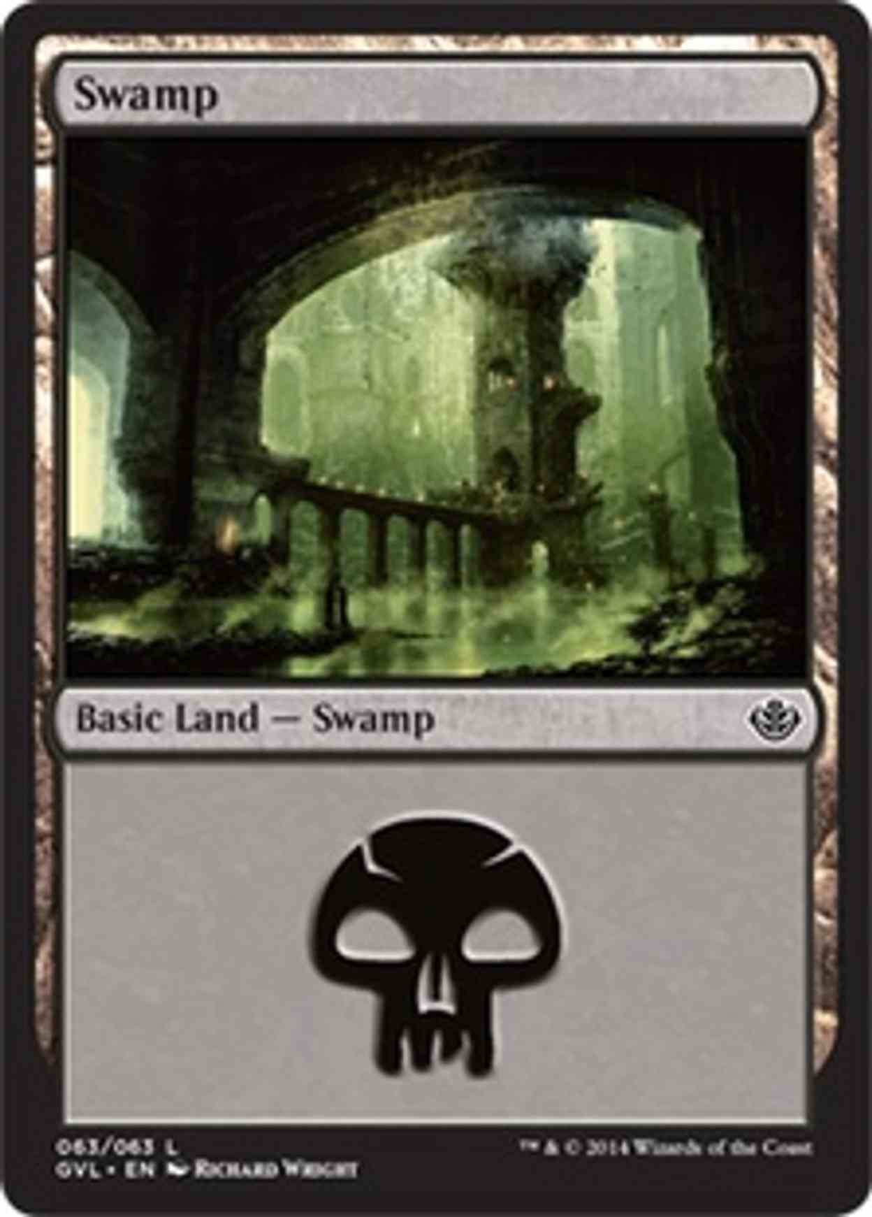 Swamp (63) (Garruk vs. Liliana) magic card front