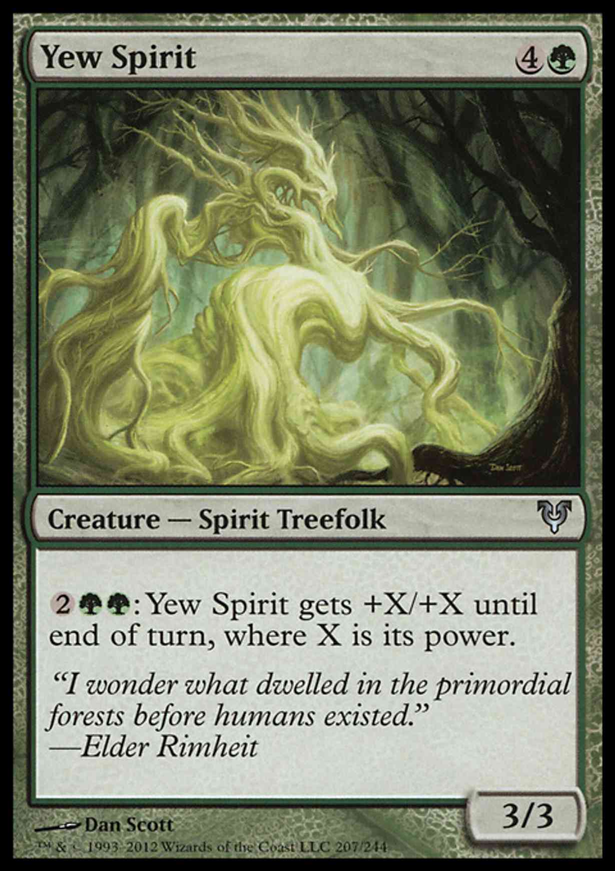 Yew Spirit magic card front