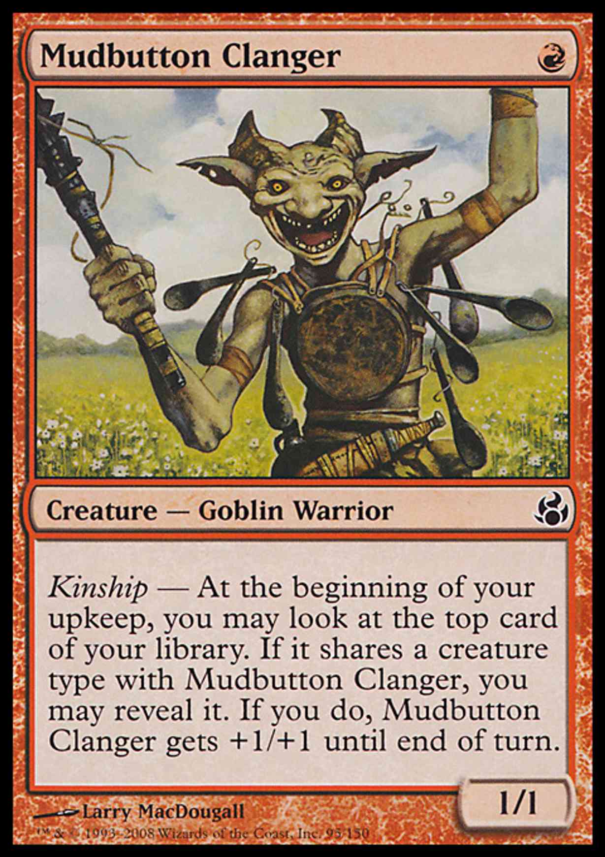 Mudbutton Clanger magic card front
